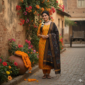 Pochampally Ikkat silk Dress