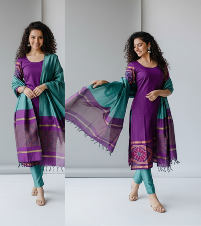 Pochampally Ikat Silk Cotton Dress