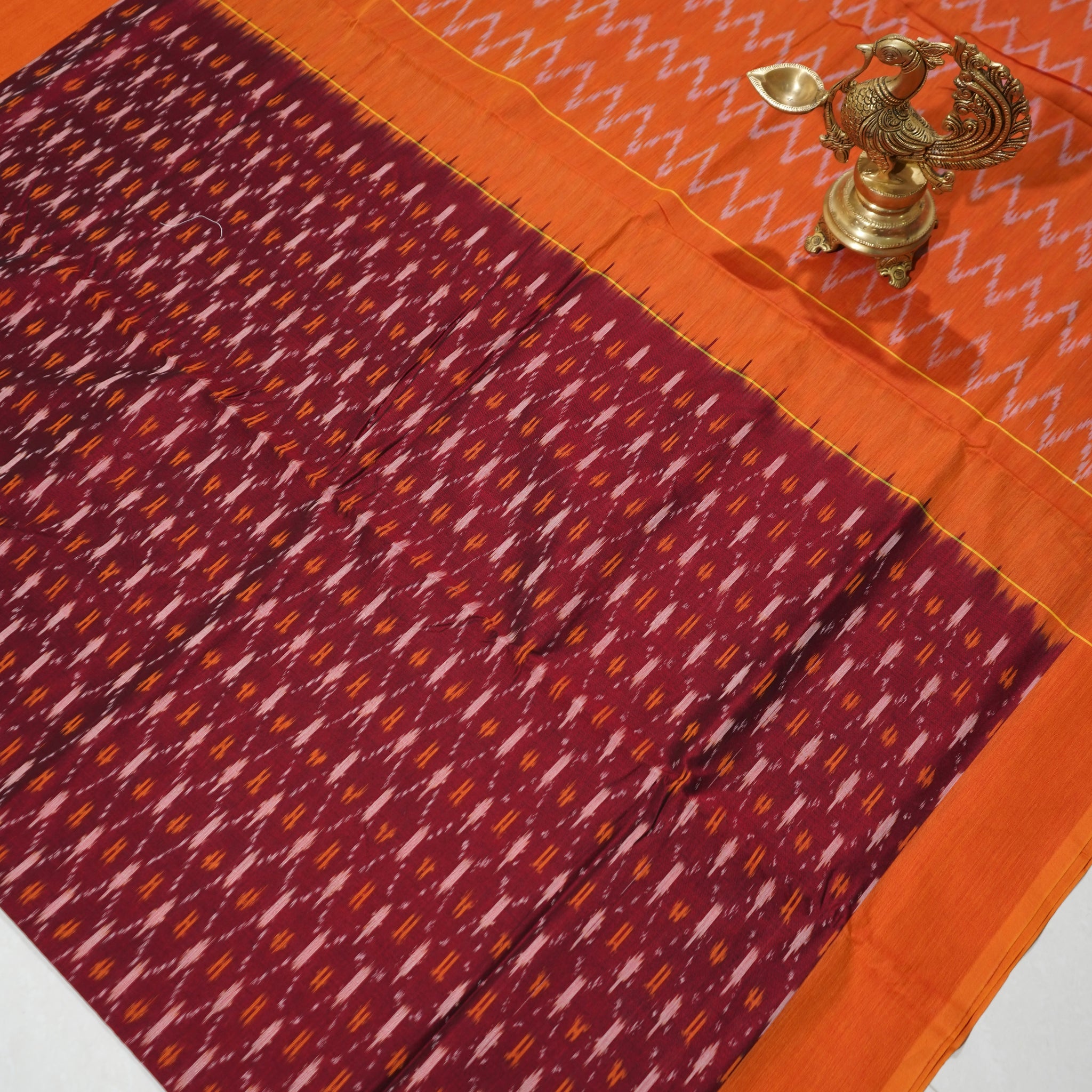 Multicolor - MERCERISED COTTON HANDLOOM POCHAMPALLY IKAT SAREE 05