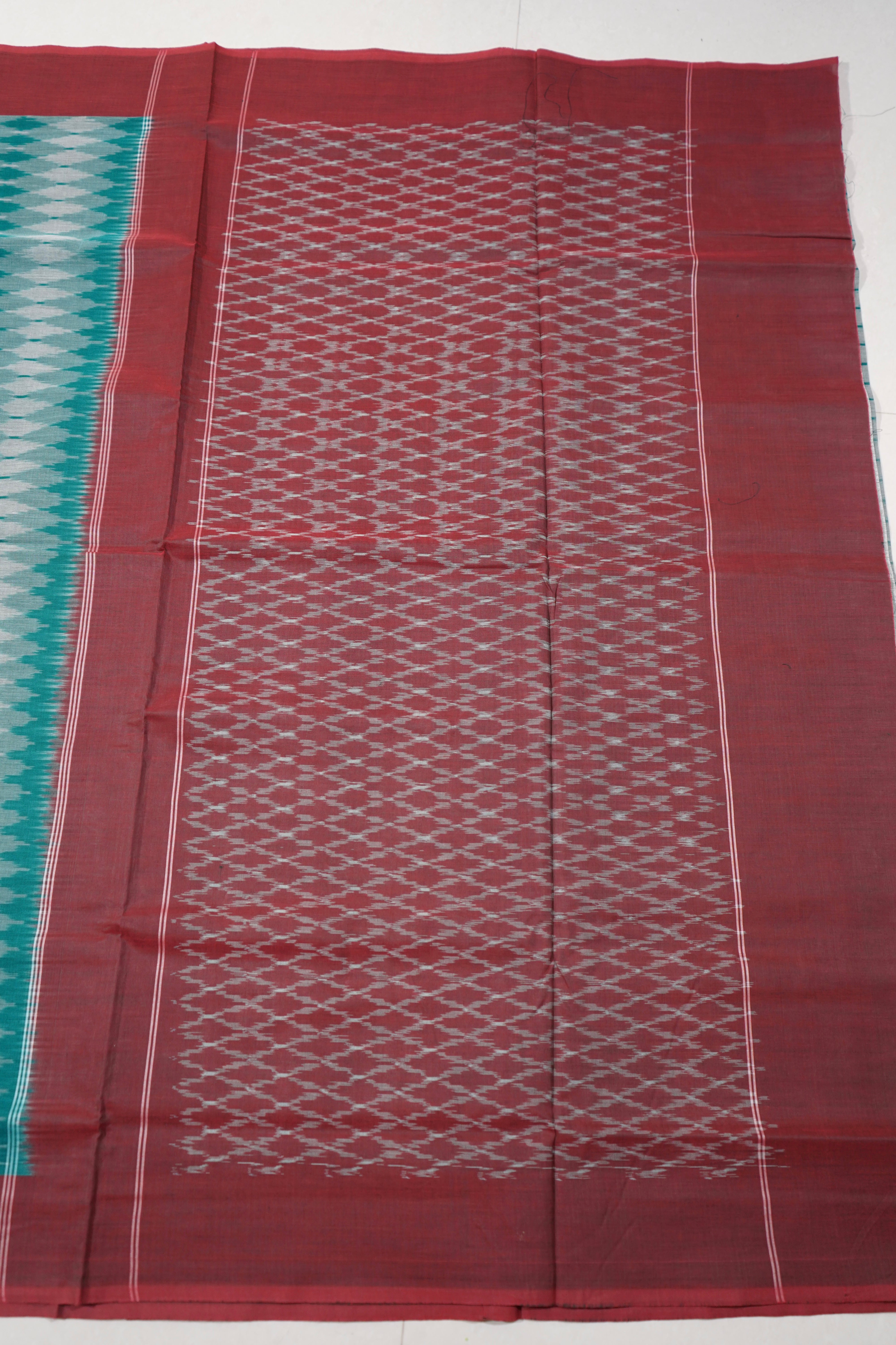 Multicolor - MERCERISED COTTON HANDLOOM POCHAMPALLY IKAT SAREE 07