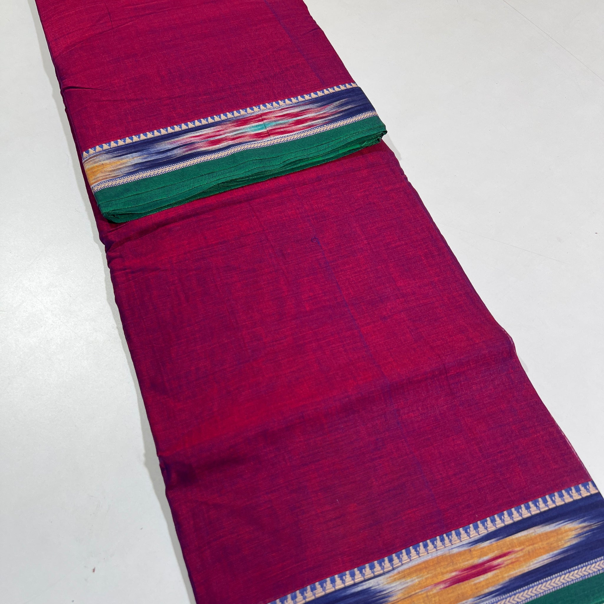 PINK- NARAYANPETA COTTON  SAREE WITH TRADITIONAL BORDER 15