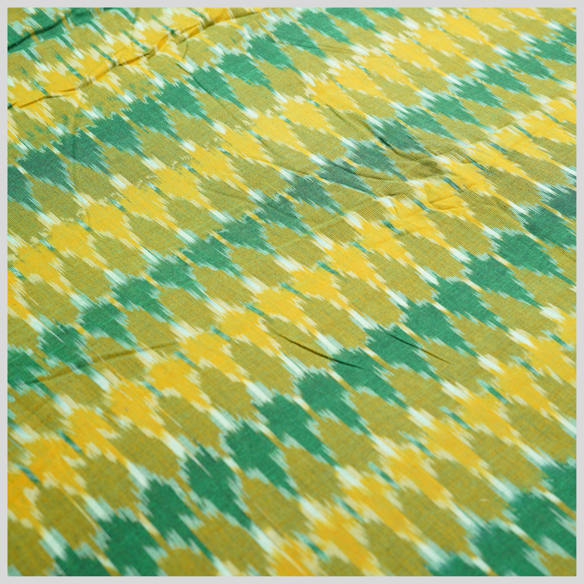 GREEN - COTTON POCHAMPALLY IKAT FABRIC 17