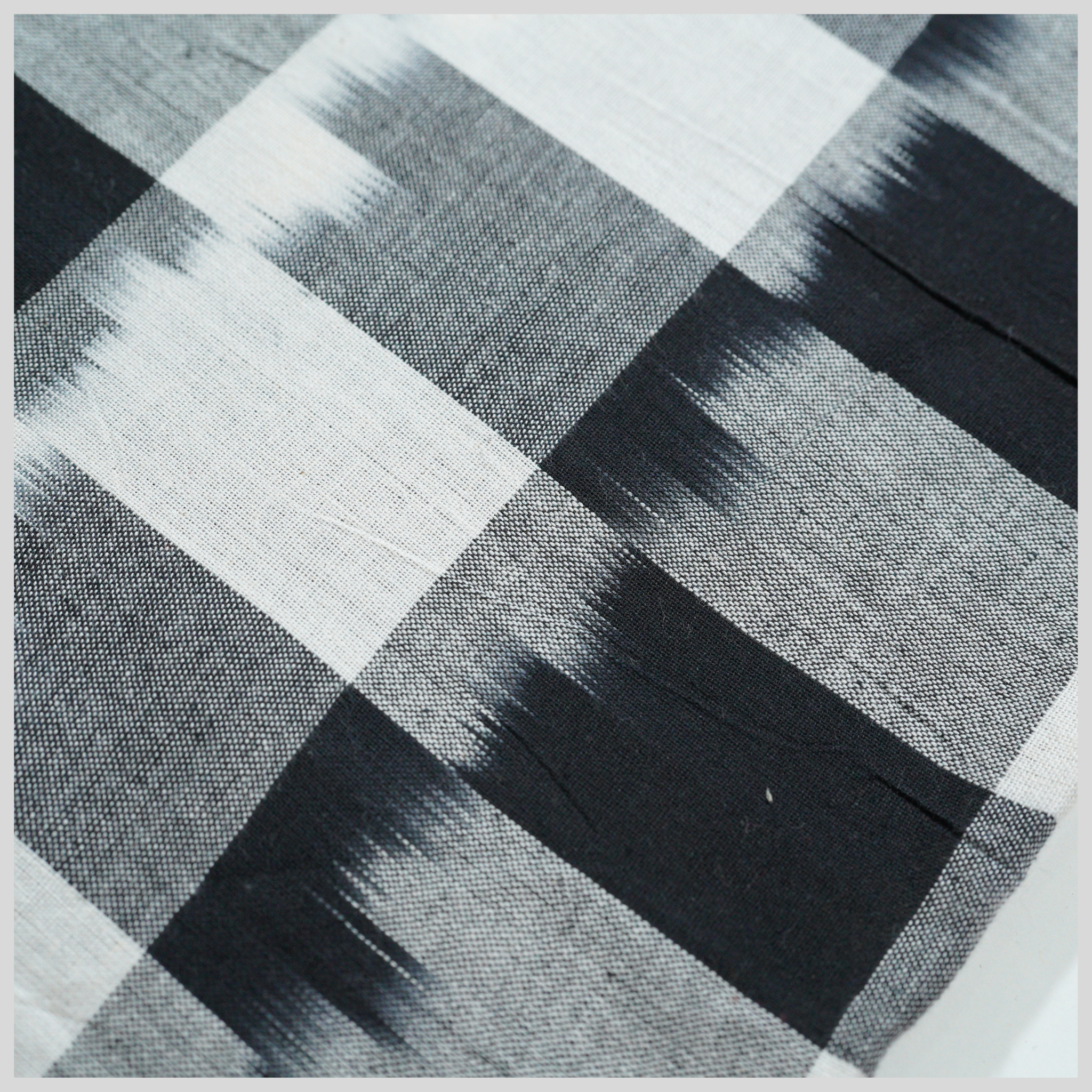 BLACK - COTTON POCHAMPALLY IKAT FABRIC 15