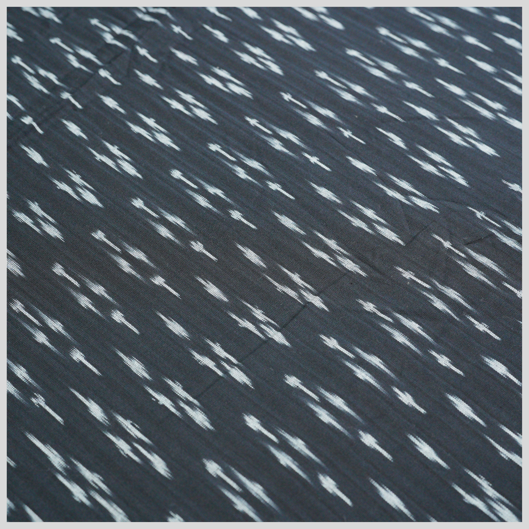 BLACK - COTTON POCHAMPALLY IKAT FABRIC 02