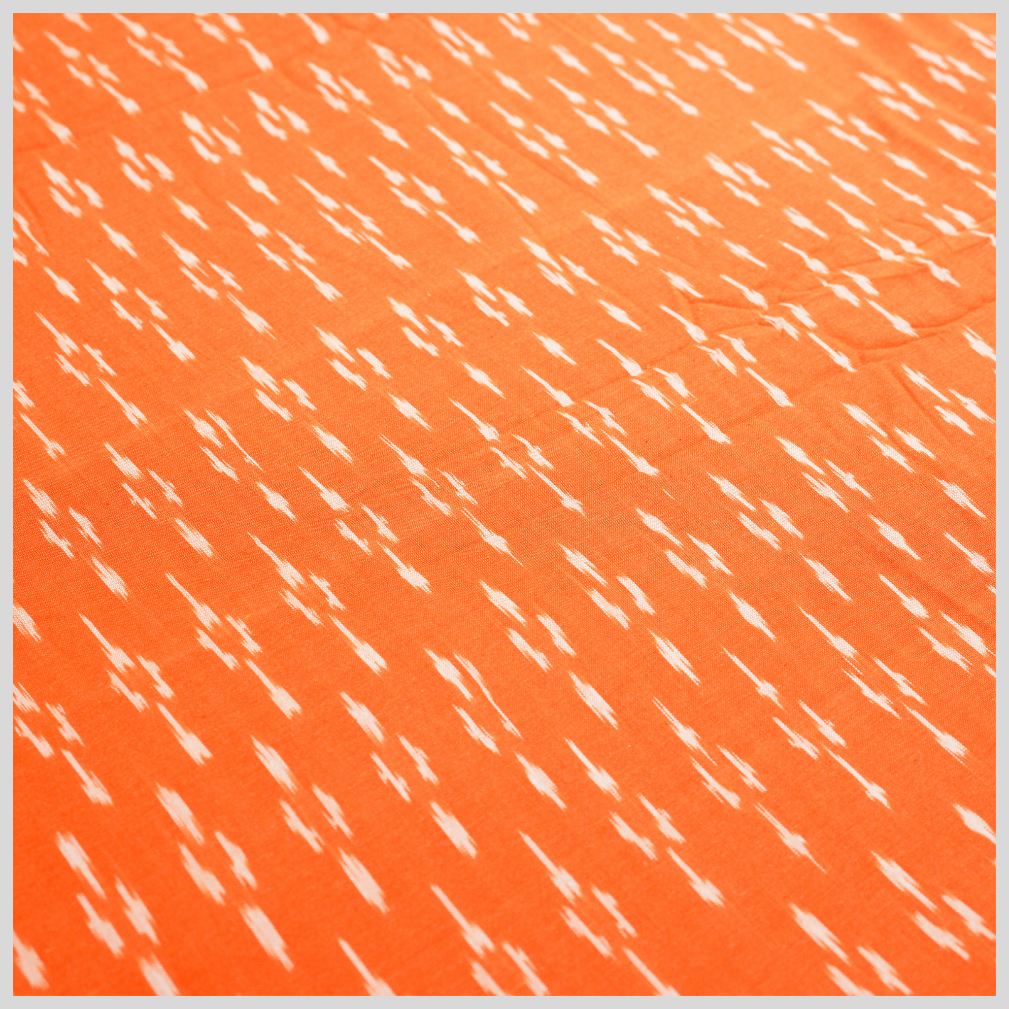 ORANGE - COTTON POCHAMPALLY IKAT FABRIC 07