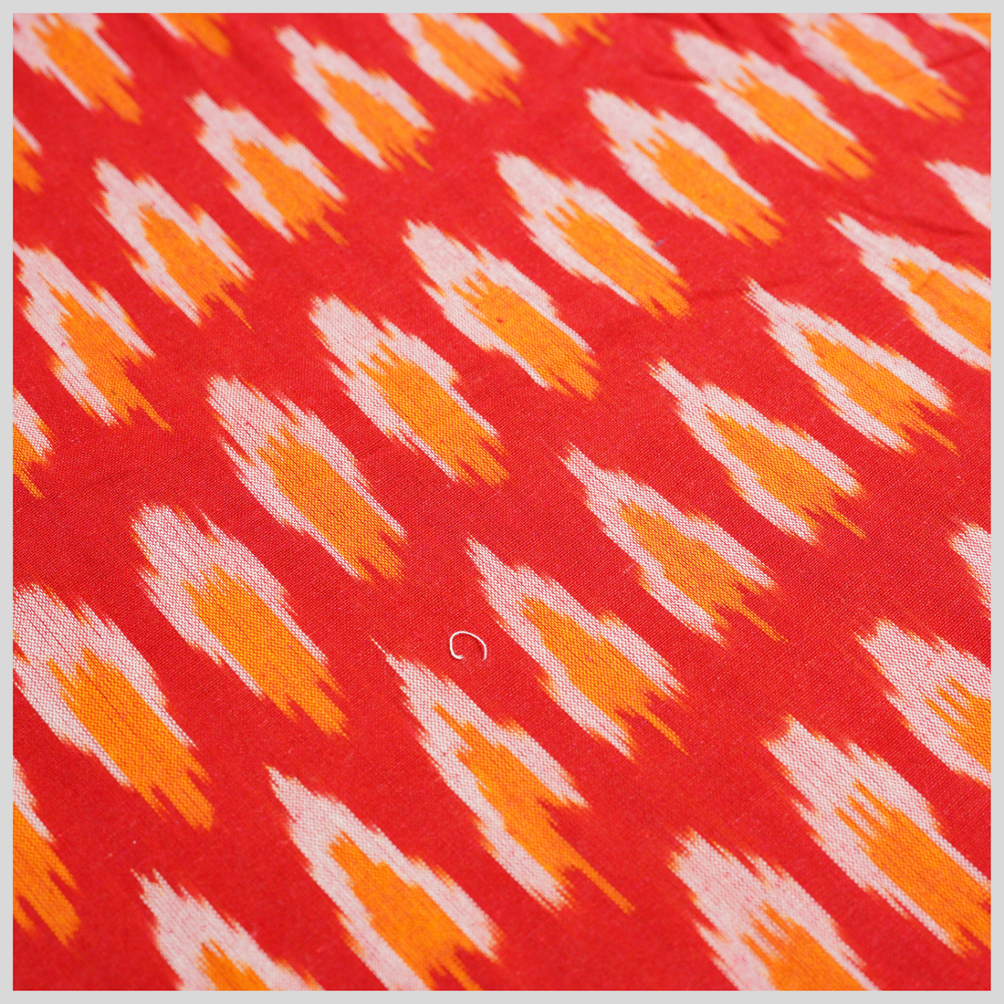 RED - COTTON POCHAMPALLY IKAT FABRIC 06