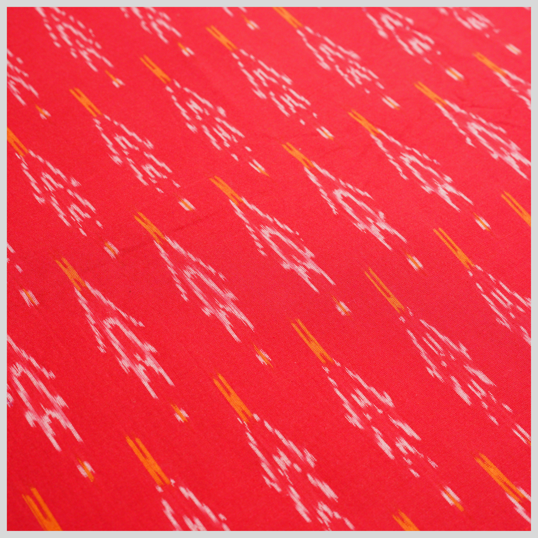 RED - COTTON POCHAMPALLY IKAT FABRIC 14