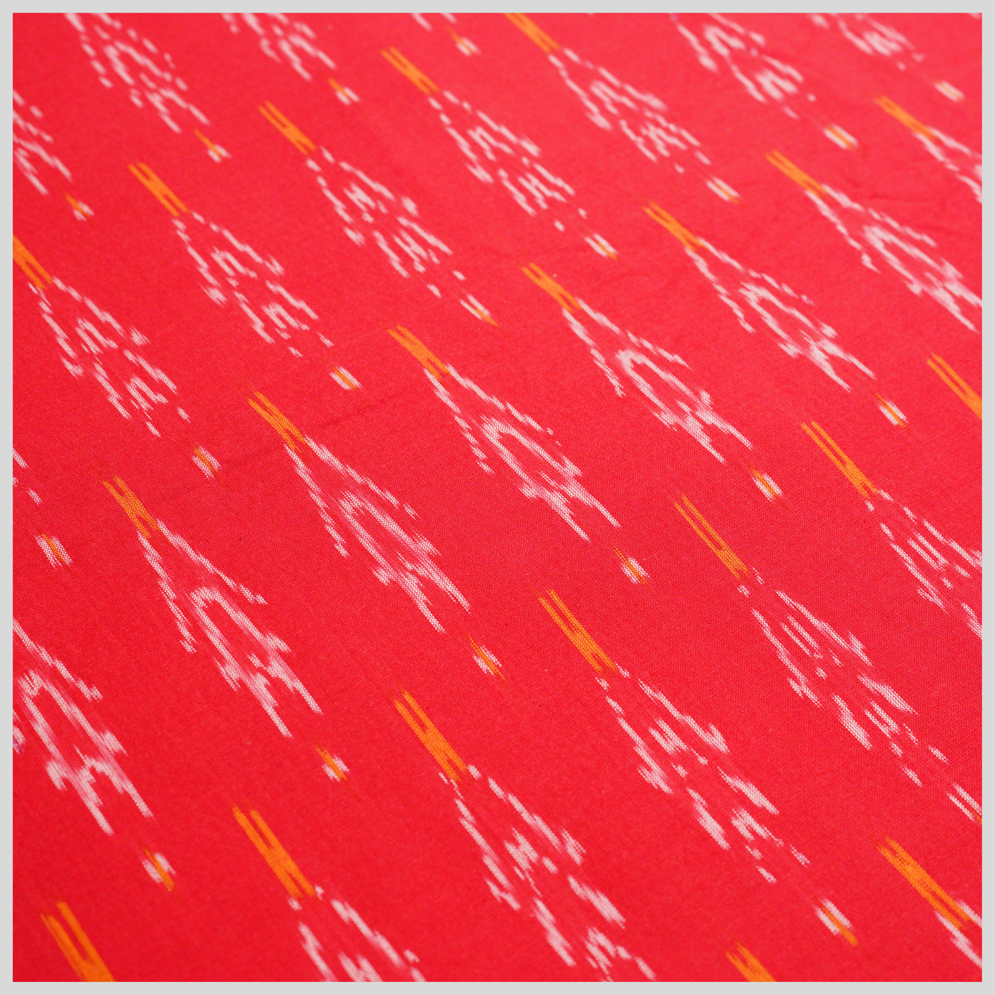 RED - COTTON POCHAMPALLY IKAT FABRIC 14