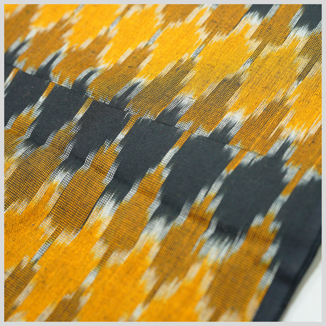 YELLOW - COTTON POCHAMPALLY IKAT FABRIC 04