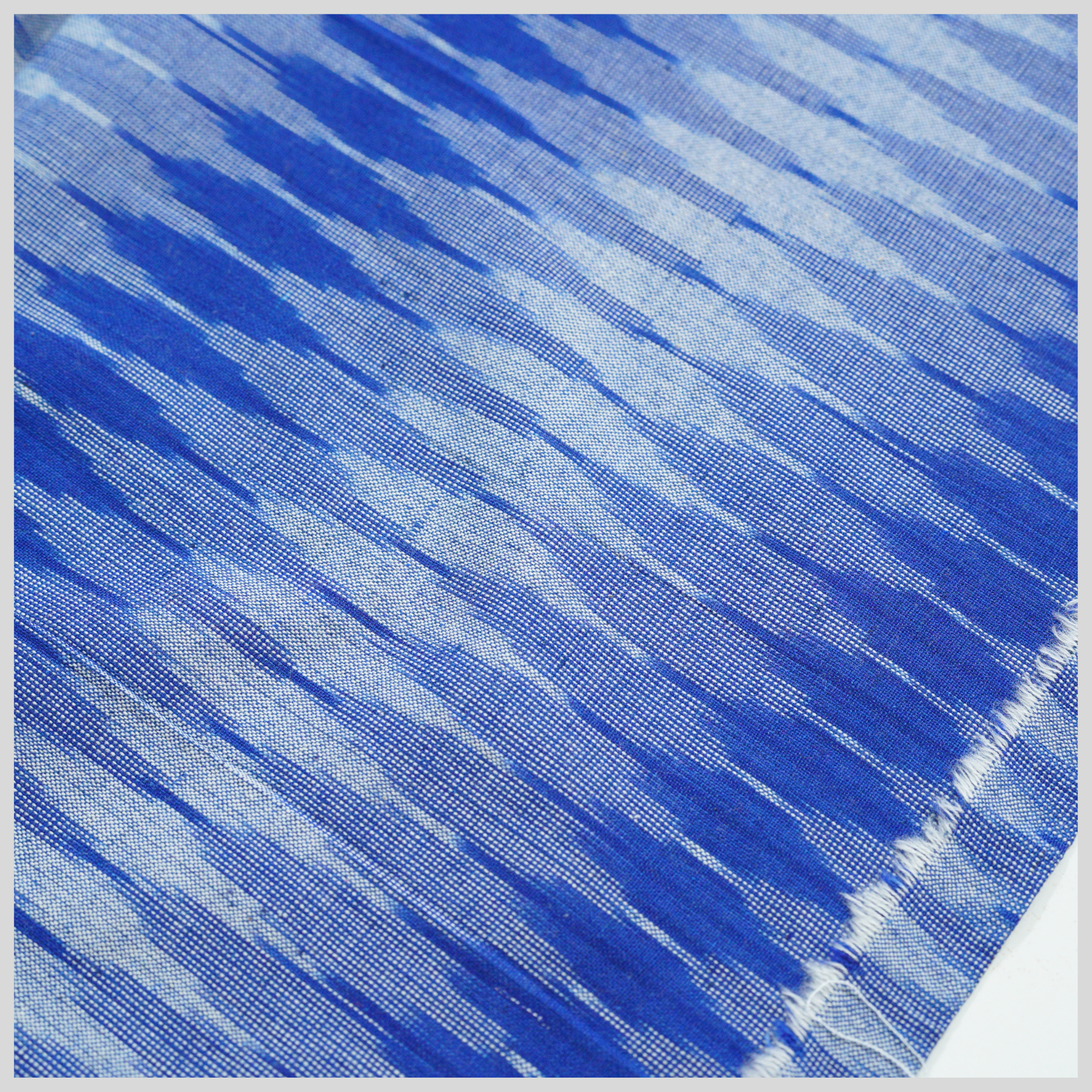 BLUE - COTTON POCHAMPALLY IKAT FABRIC 16