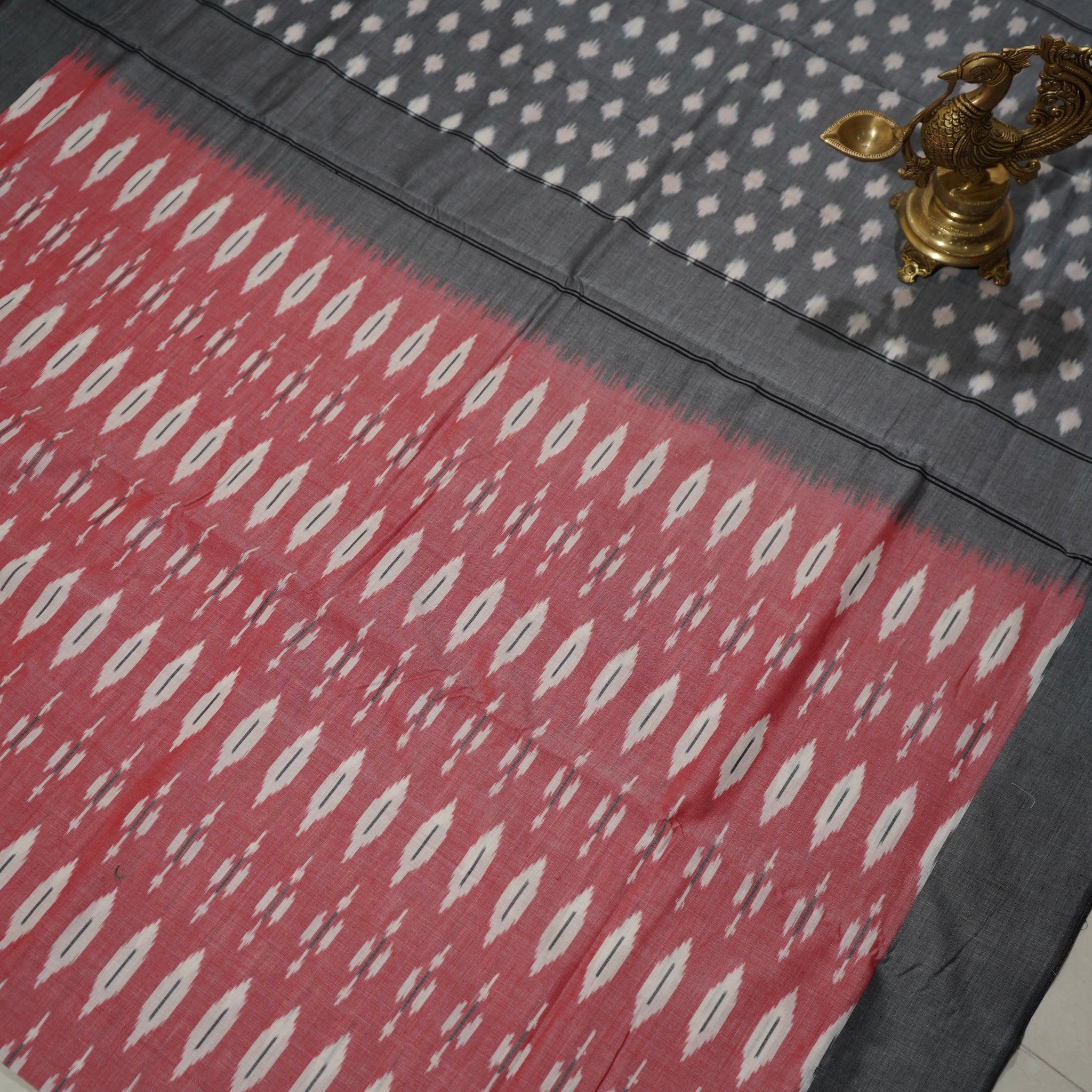 Multicolor - MERCERISED COTTON HANDLOOM POCHAMPALLY IKAT SAREE 08