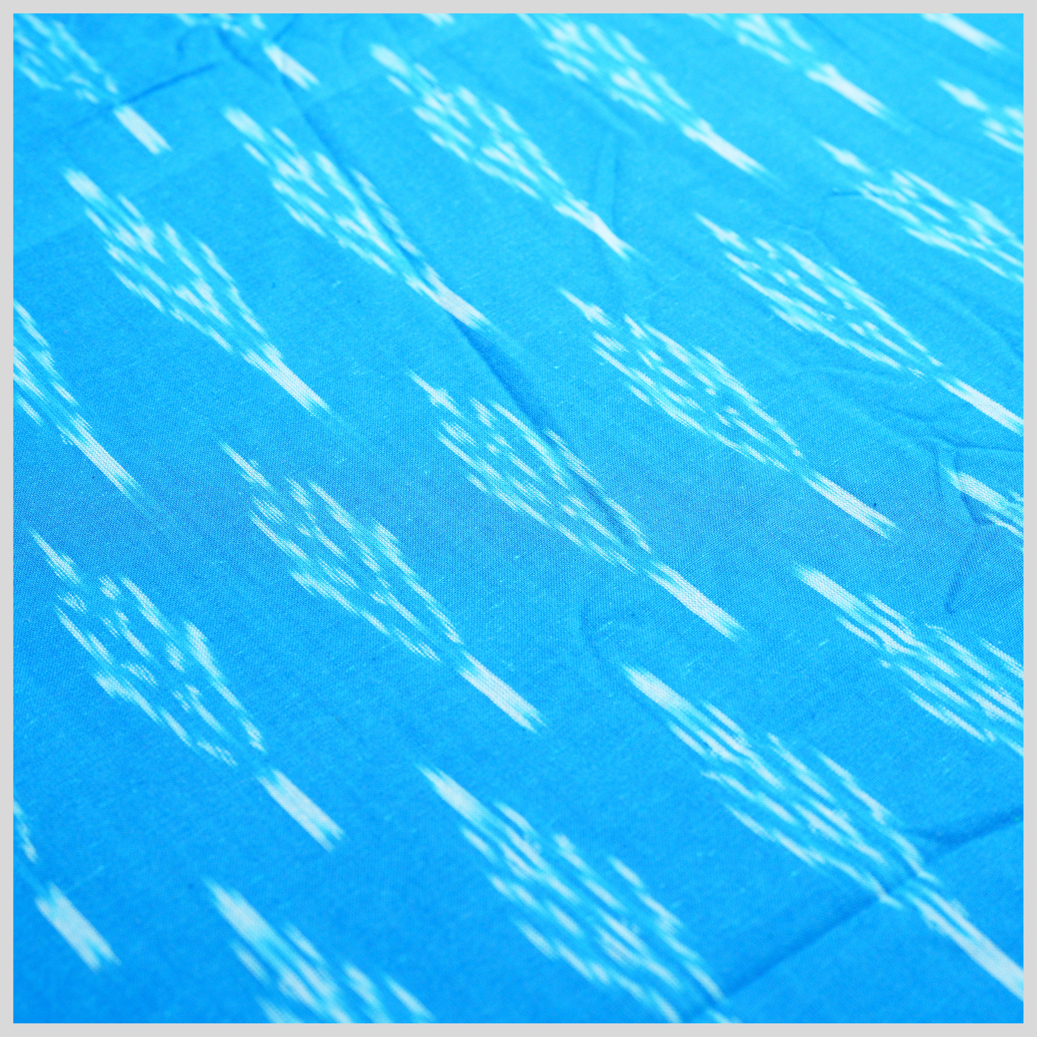 SKYBLUE - COTTON POCHAMPALLY IKAT FABRIC 11