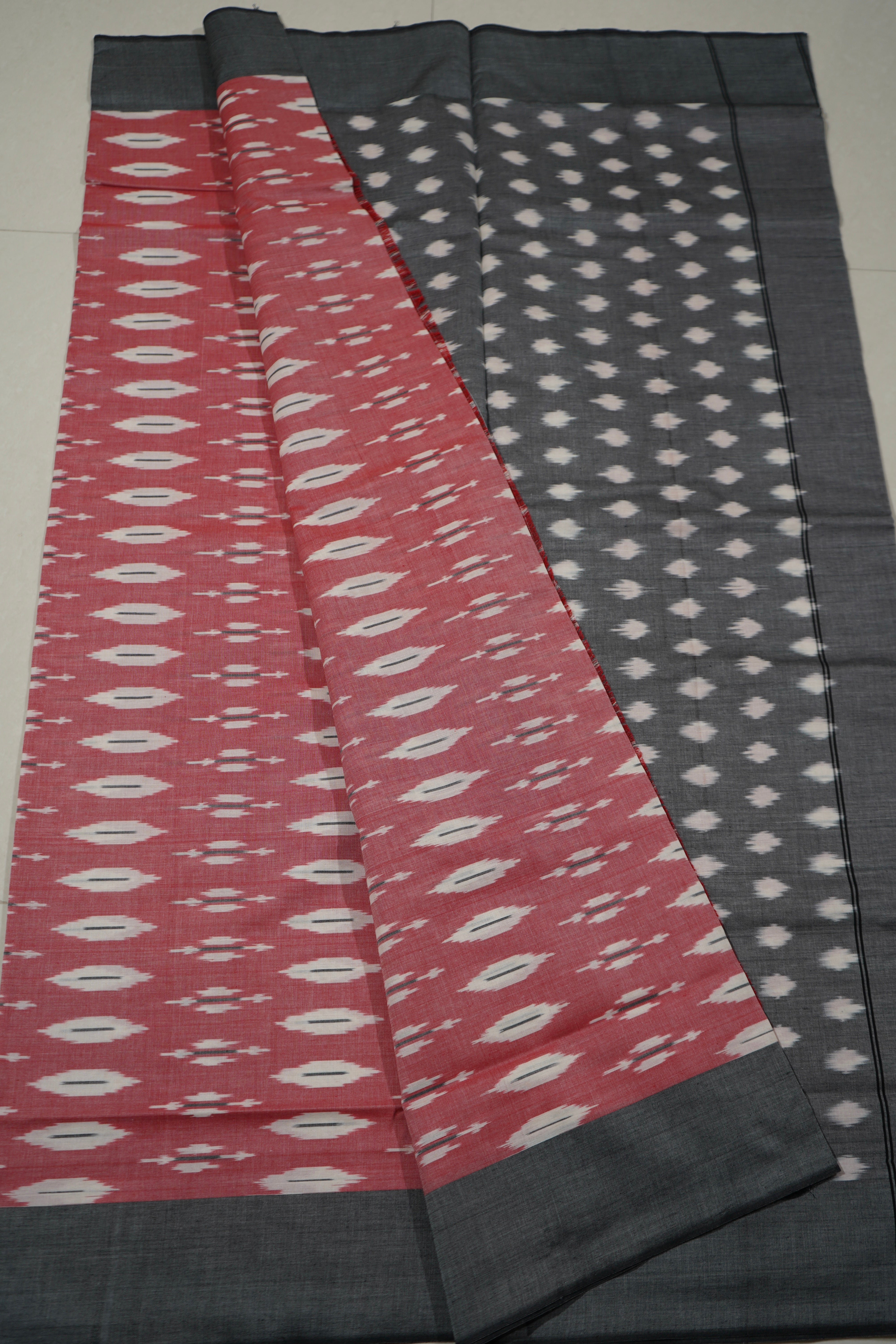 Multicolor - MERCERISED COTTON HANDLOOM POCHAMPALLY IKAT SAREE 08