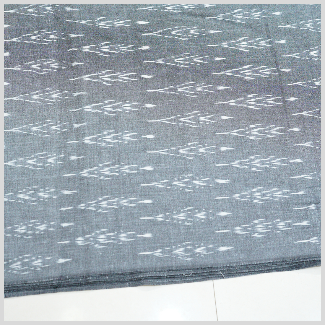 GREY - COTTON POCHAMPALLY IKAT FABRIC 13