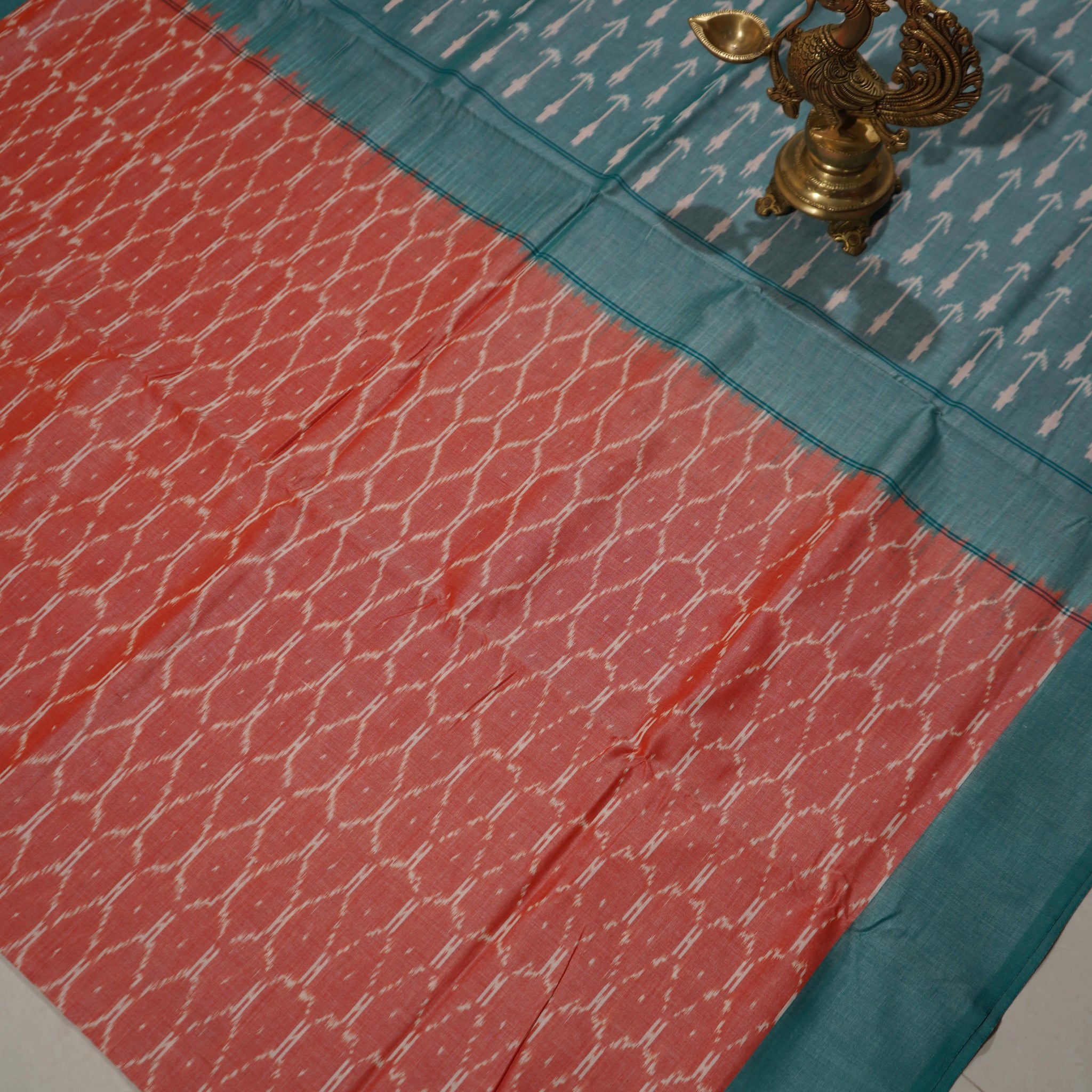 Multicolor - MERCERISED COTTON HANDLOOM POCHAMPALLY IKAT SAREE 09