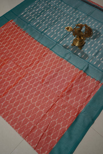 Multicolor - MERCERISED COTTON HANDLOOM POCHAMPALLY IKAT SAREE 09