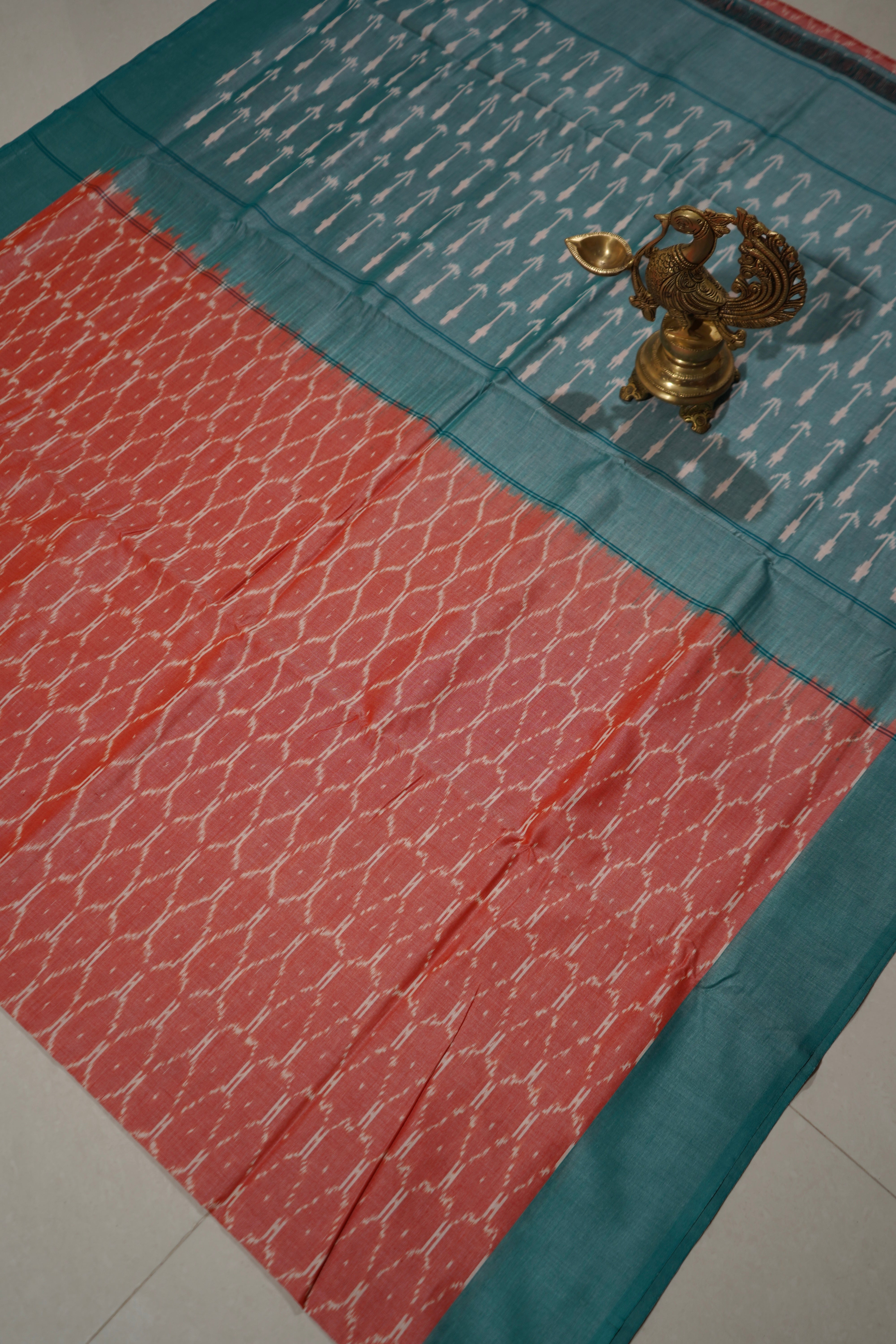 Multicolor - MERCERISED COTTON HANDLOOM POCHAMPALLY IKAT SAREE 09