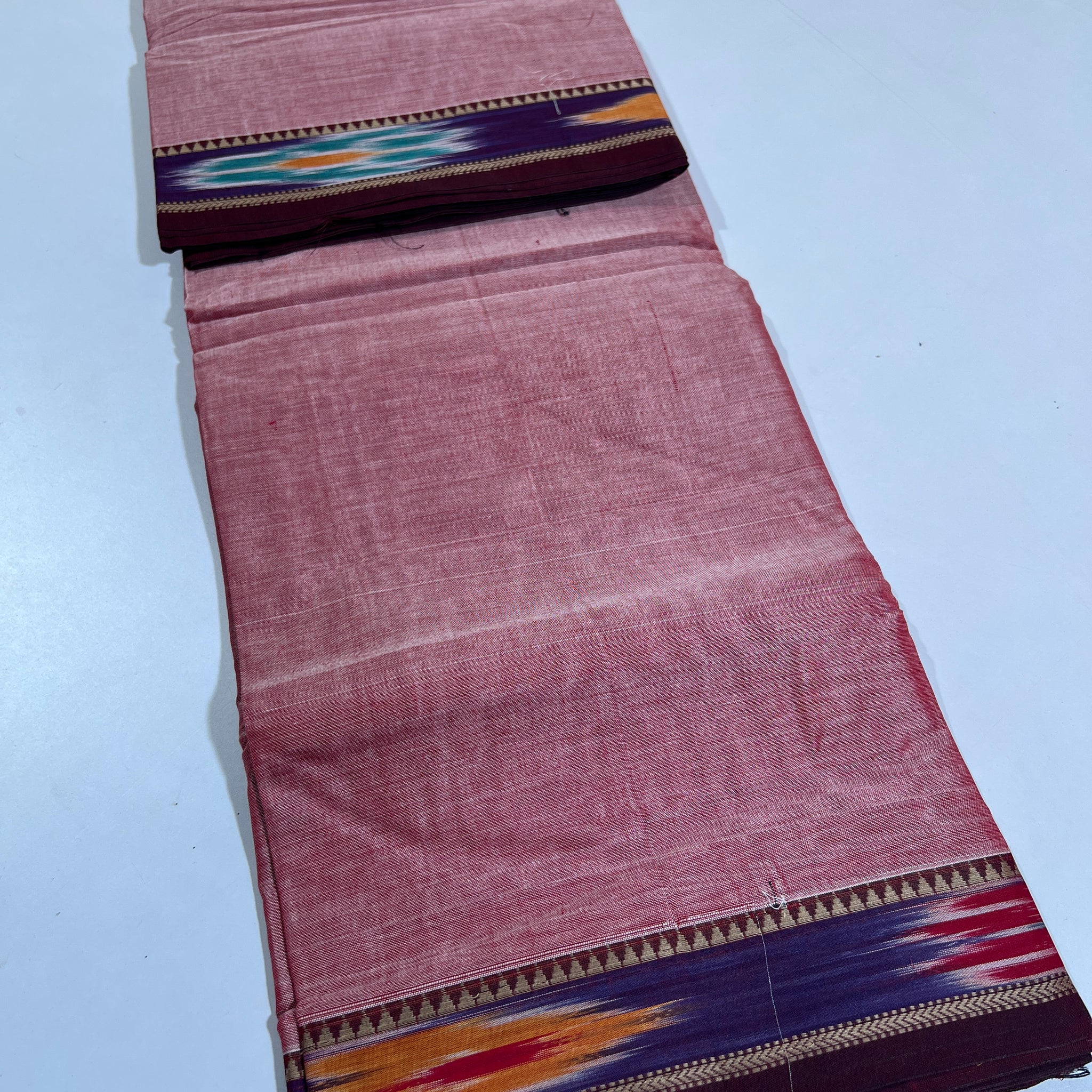 PINK - NARAYANPETA COTTON  SAREE WITH TRADITIONAL BORDER 25