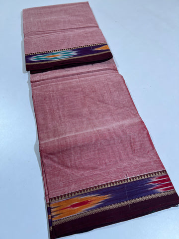 PINK - NARAYANPETA COTTON  SAREE WITH TRADITIONAL BORDER 25