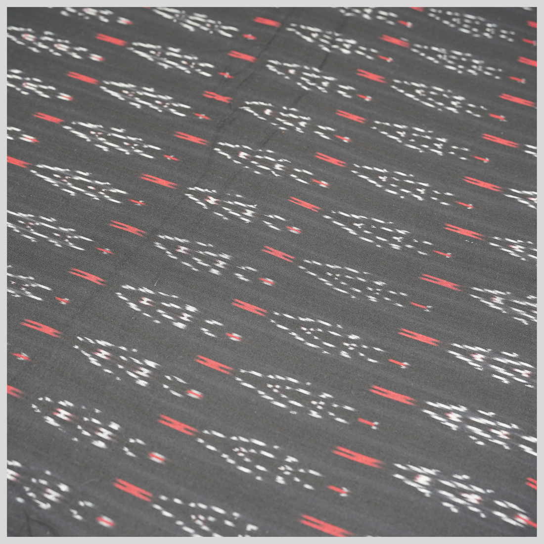 BLACK - COTTON POCHAMPALLY IKAT FABRIC 10