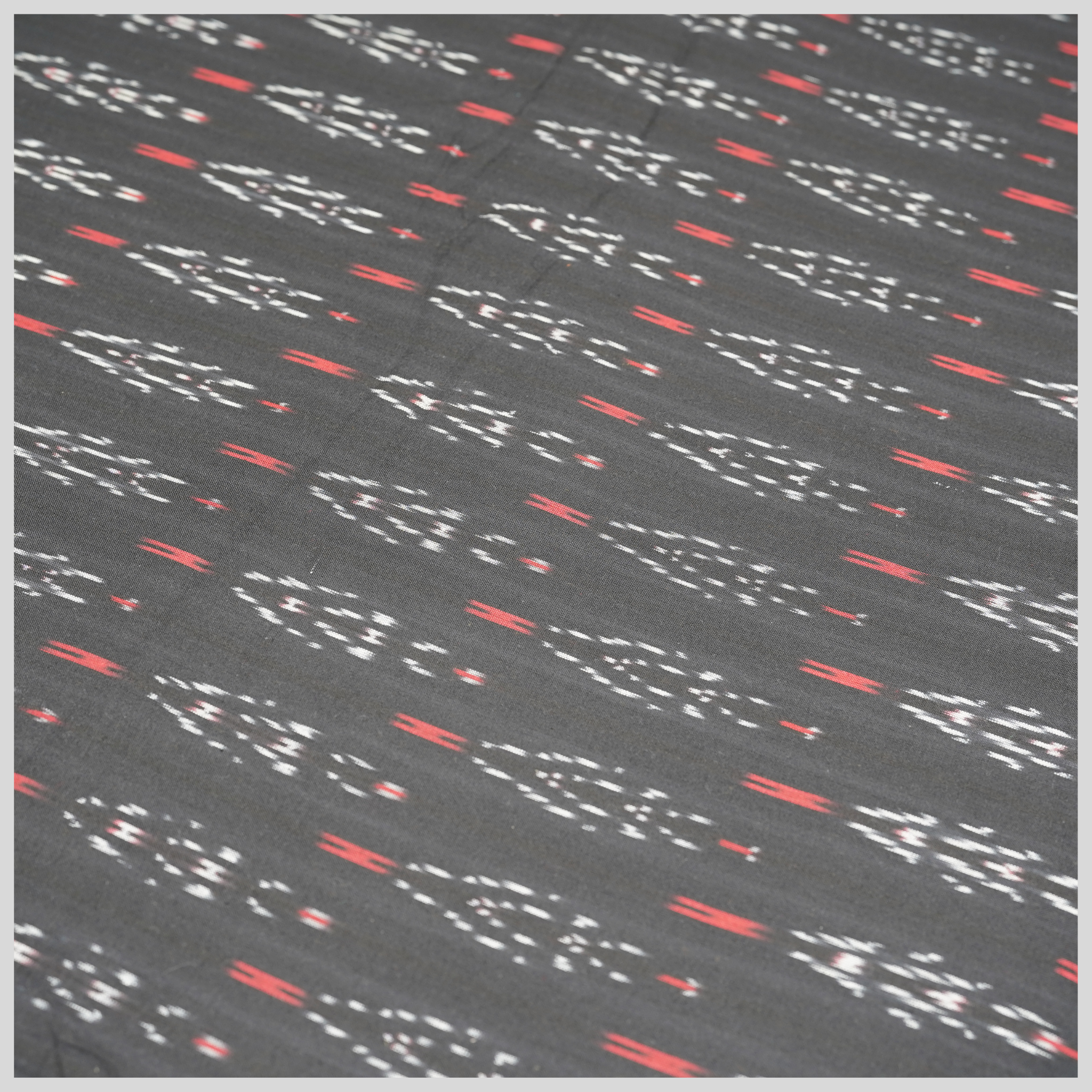 BLACK - COTTON POCHAMPALLY IKAT FABRIC 10