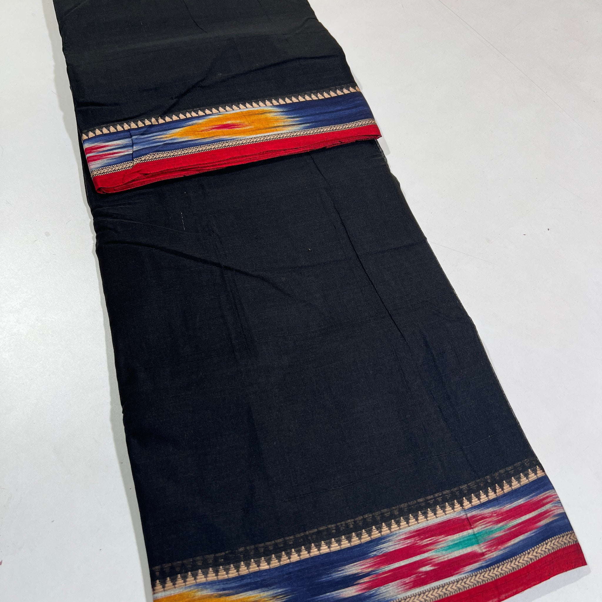 BLACK - NARAYANPETA COTTON  SAREE WITH TRADITIONAL BORDER 13