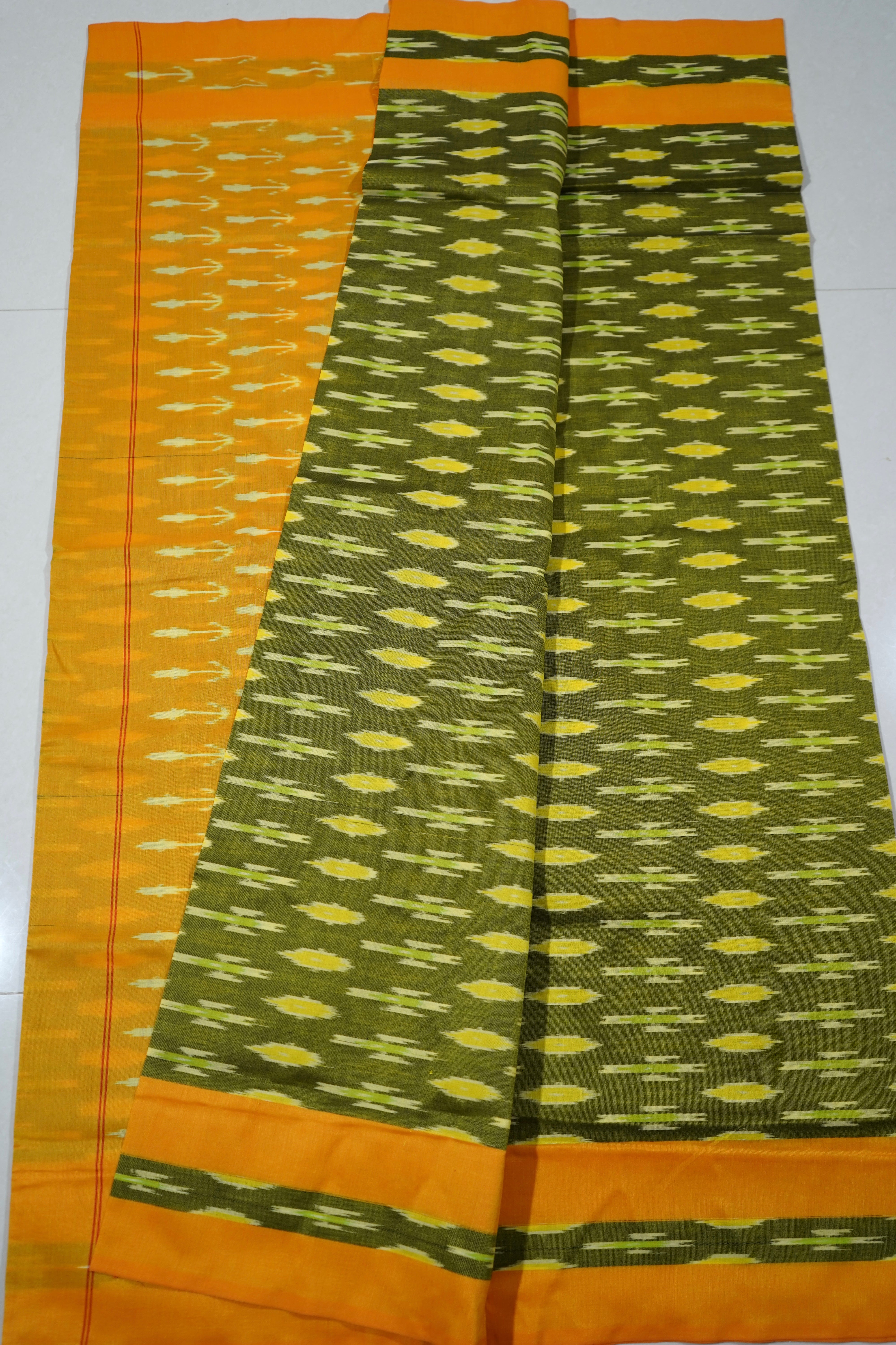 Multicolor - MERCERISED COTTON HANDLOOM POCHAMPALLY IKAT SAREE 06