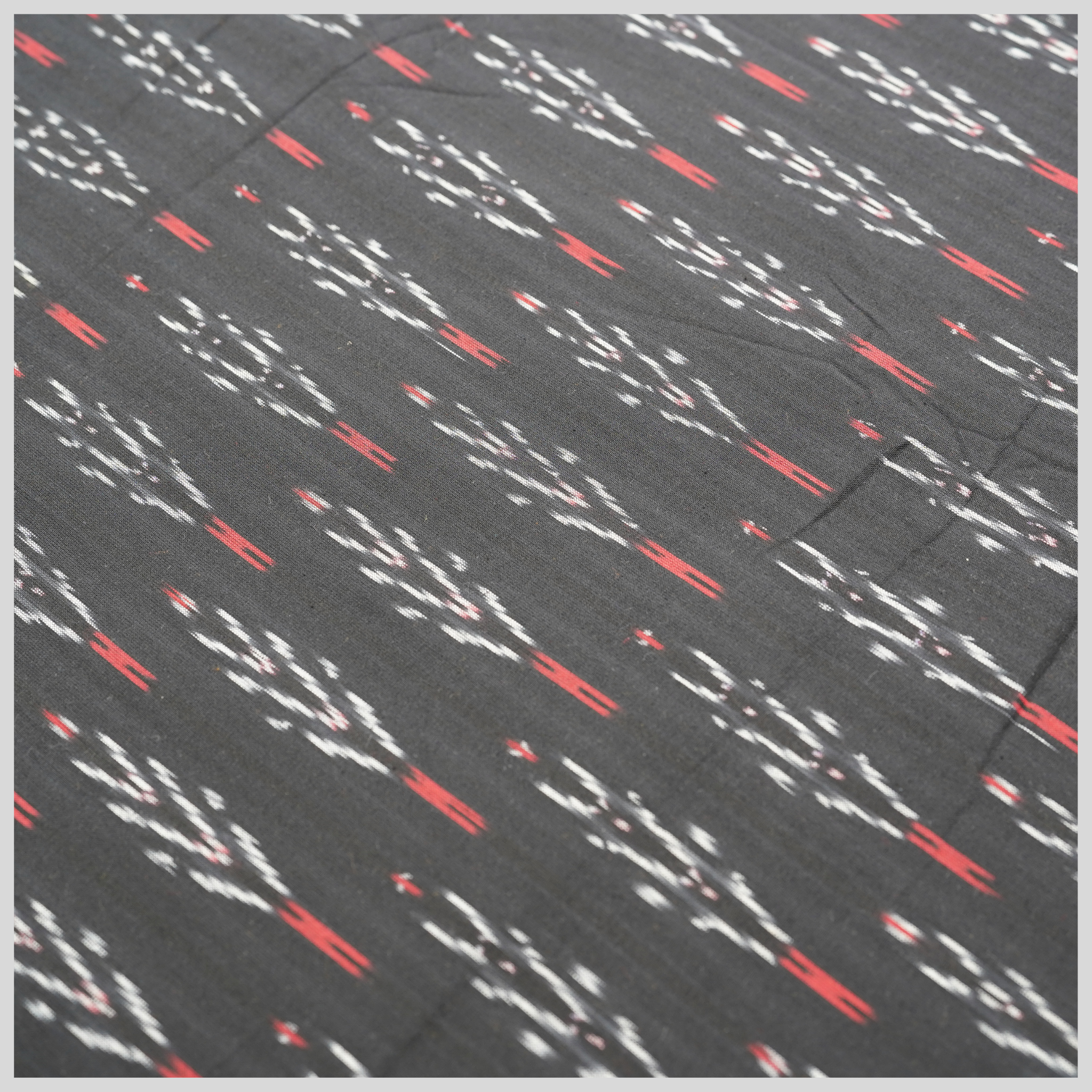 BLACK - COTTON POCHAMPALLY IKAT FABRIC 10