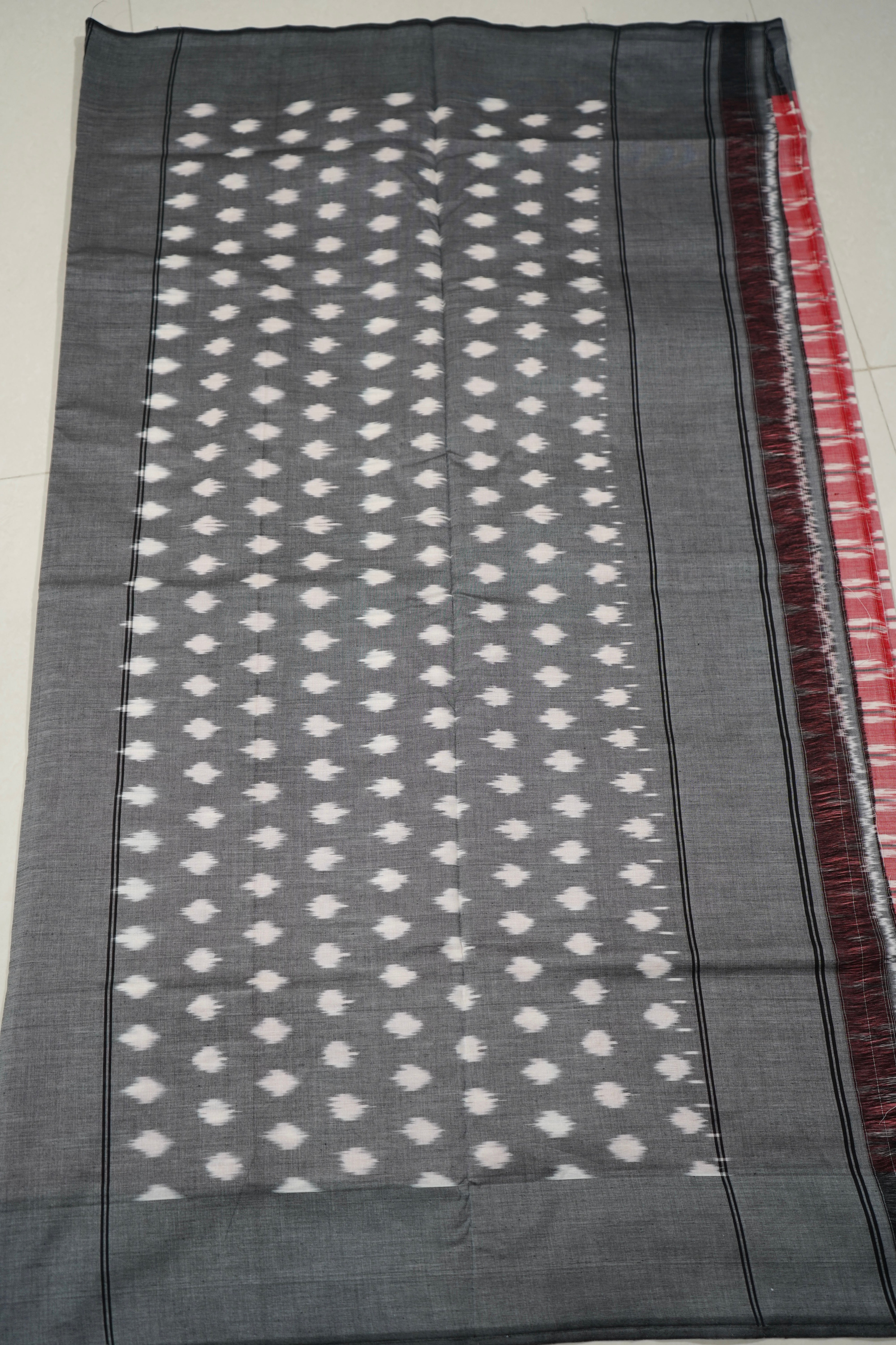 Multicolor - MERCERISED COTTON HANDLOOM POCHAMPALLY IKAT SAREE 08