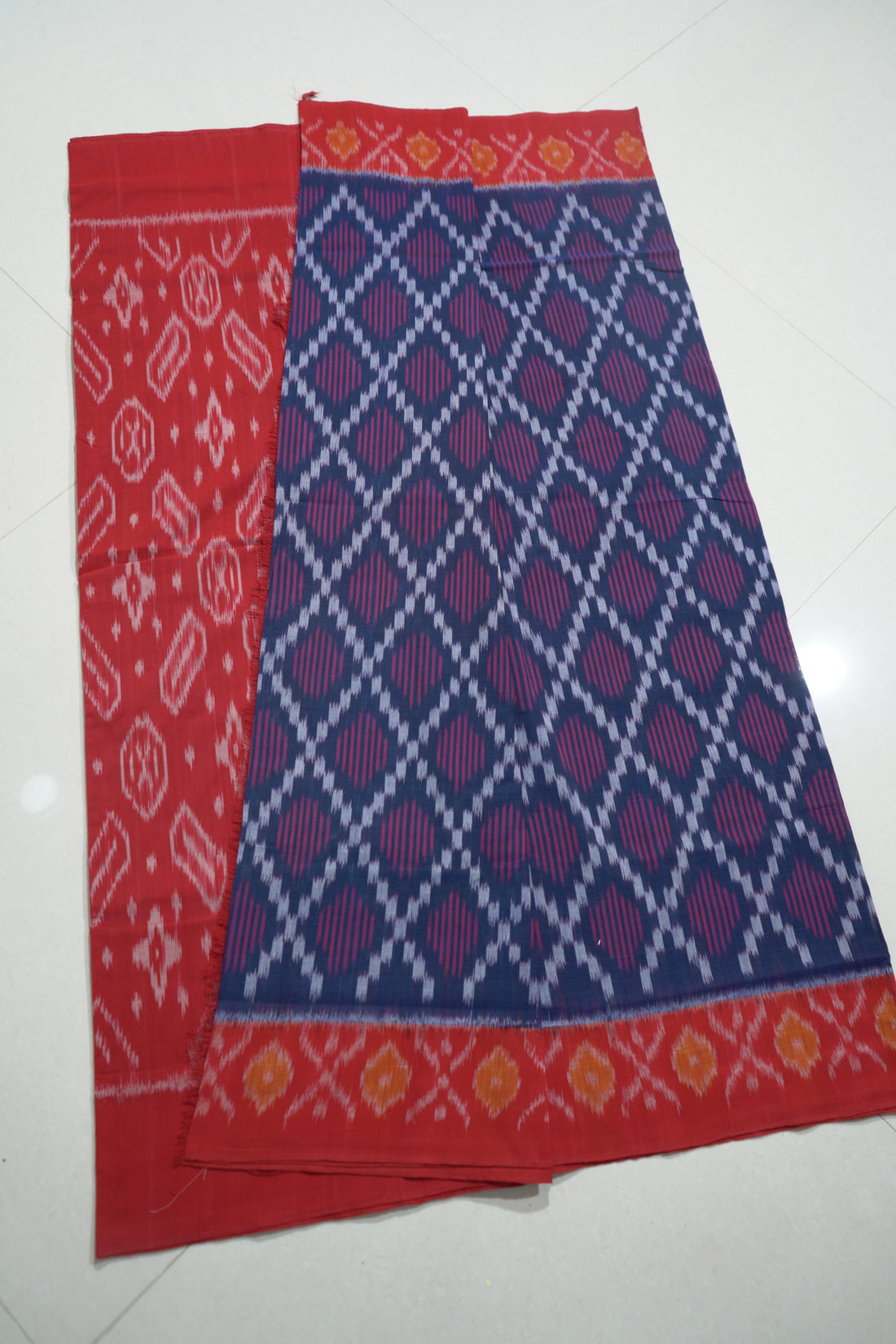 Multicolor - MERCERISED COTTON HANDLOOM POCHAMPALLY IKAT SAREE 15
