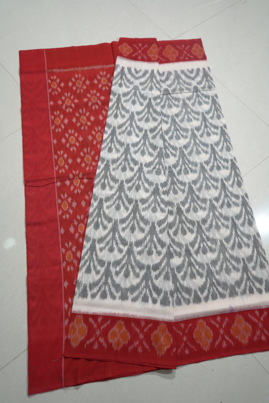 Multicolor - MERCERISED COTTON HANDLOOM POCHAMPALLY IKAT SAREE 14