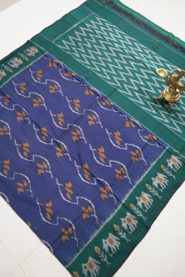 Multicolor - MERCERISED COTTON HANDLOOM POCHAMPALLY IKAT SAREE 12