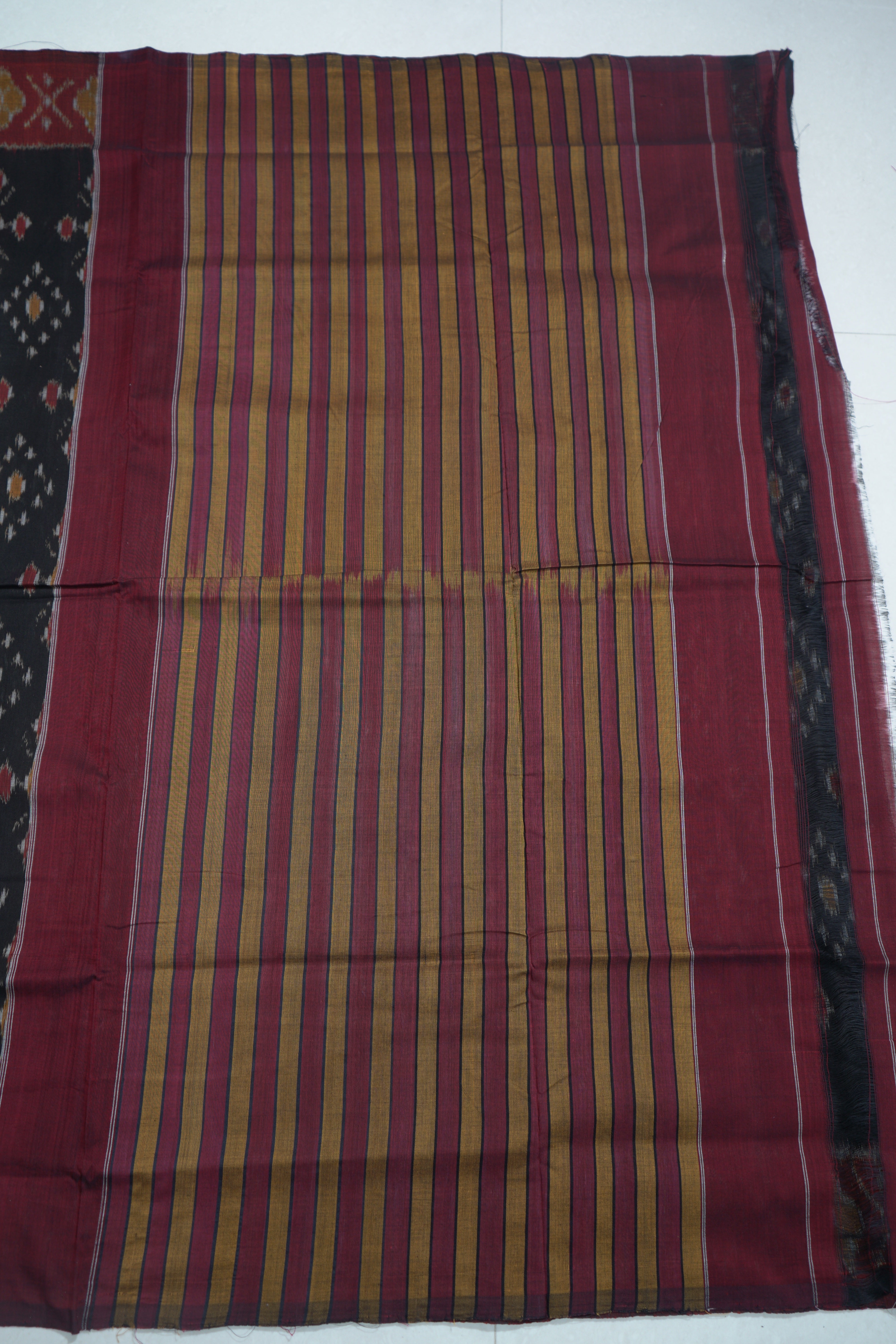 Multicolor - MERCERISED COTTON HANDLOOM POCHAMPALLY IKAT SAREE 11