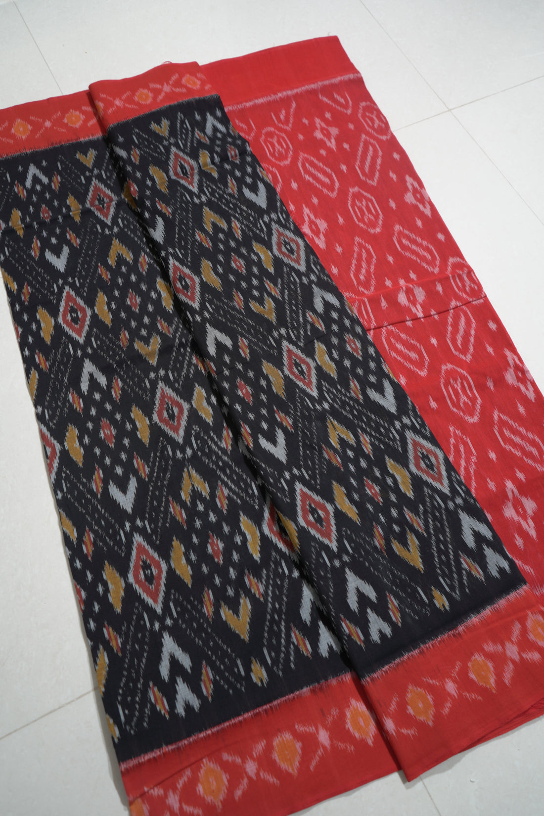 Multicolor - MERCERISED COTTON HANDLOOM POCHAMPALLY IKAT SAREE 10