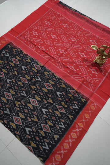 Multicolor - MERCERISED COTTON HANDLOOM POCHAMPALLY IKAT SAREE 10