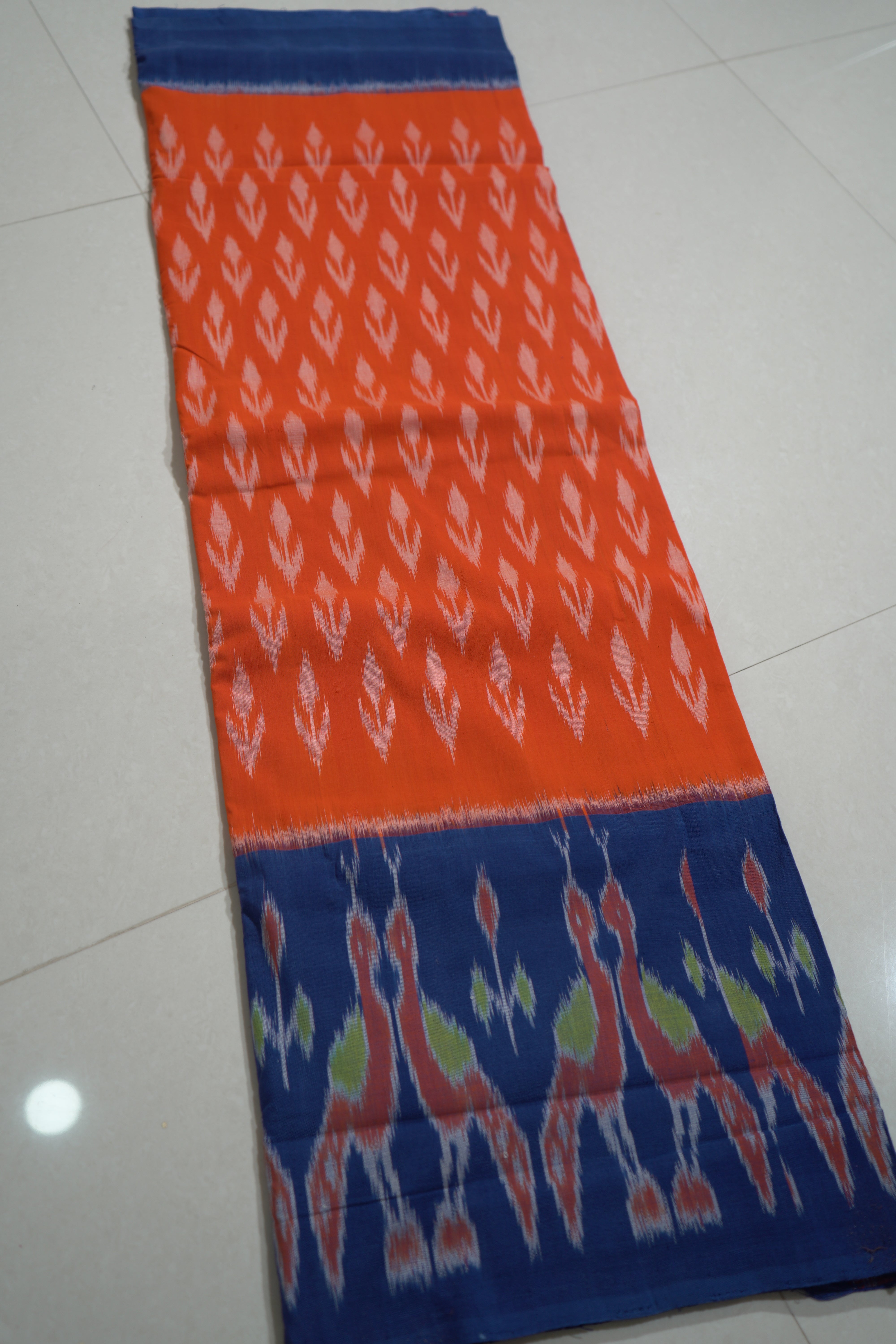 Multicolor - MERCERISED COTTON HANDLOOM POCHAMPALLY IKAT SAREE 09