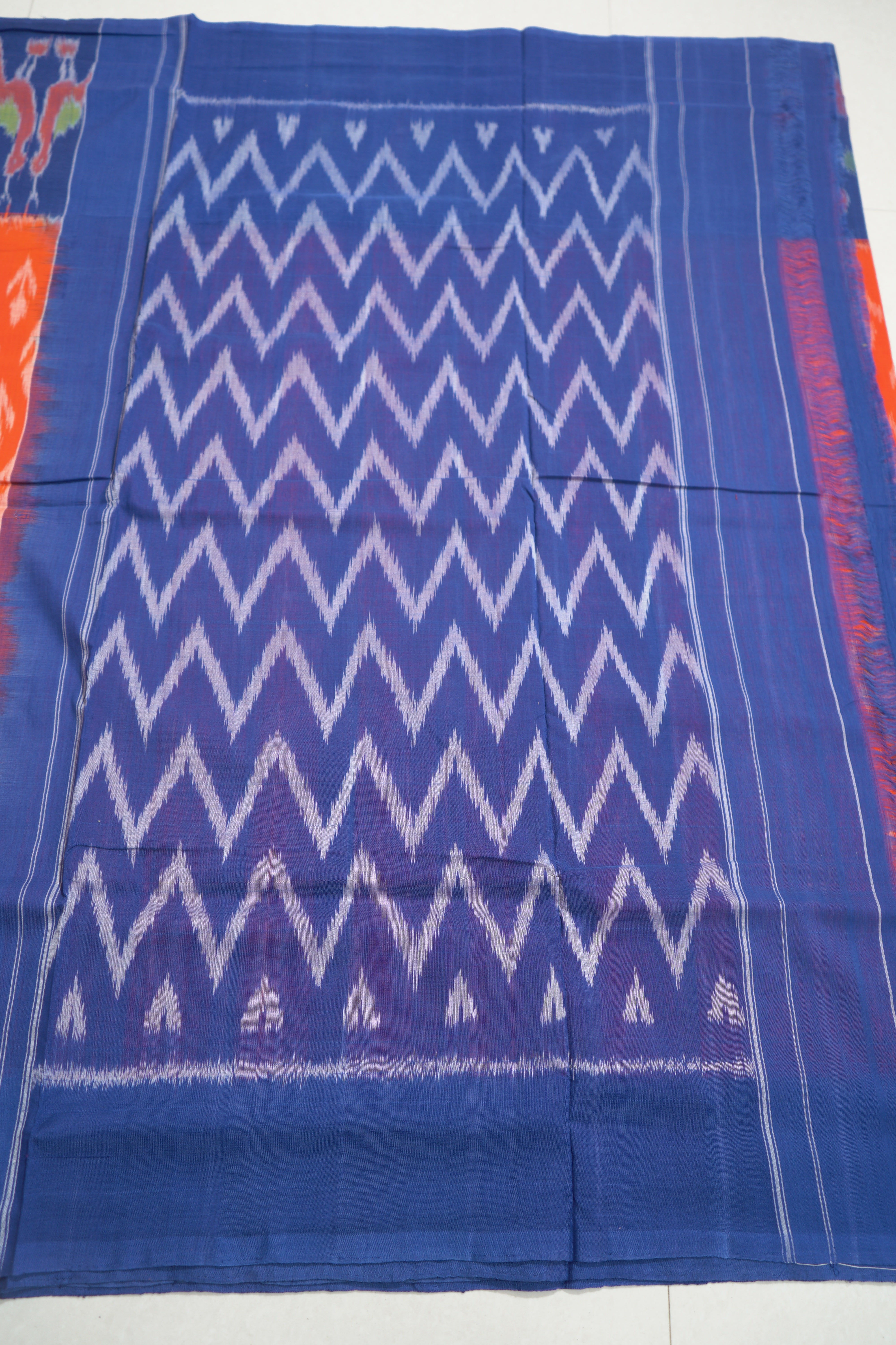 Multicolor - MERCERISED COTTON HANDLOOM POCHAMPALLY IKAT SAREE 09