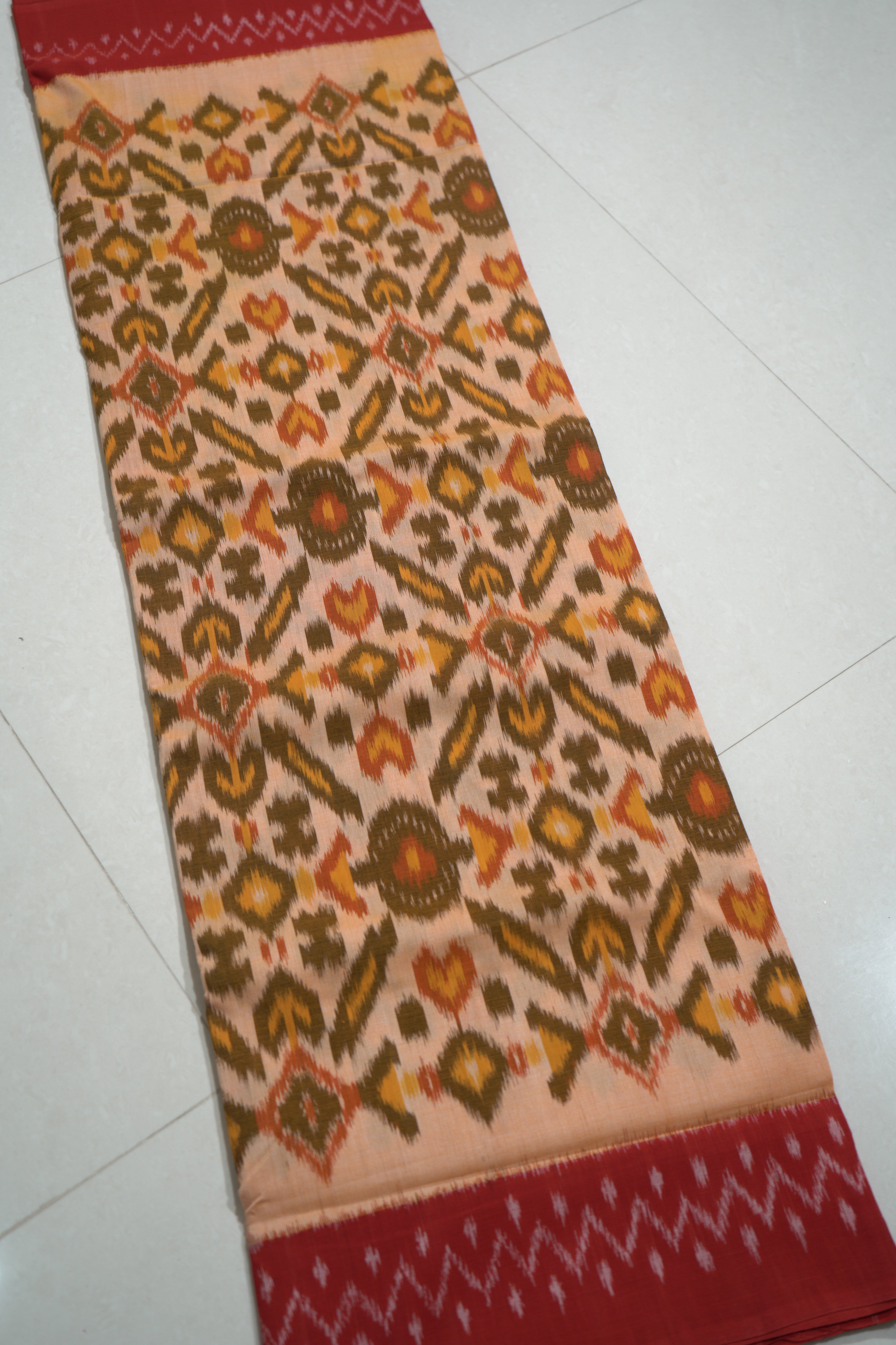 Multicolor - MERCERISED COTTON HANDLOOM POCHAMPALLY IKAT SAREE 06