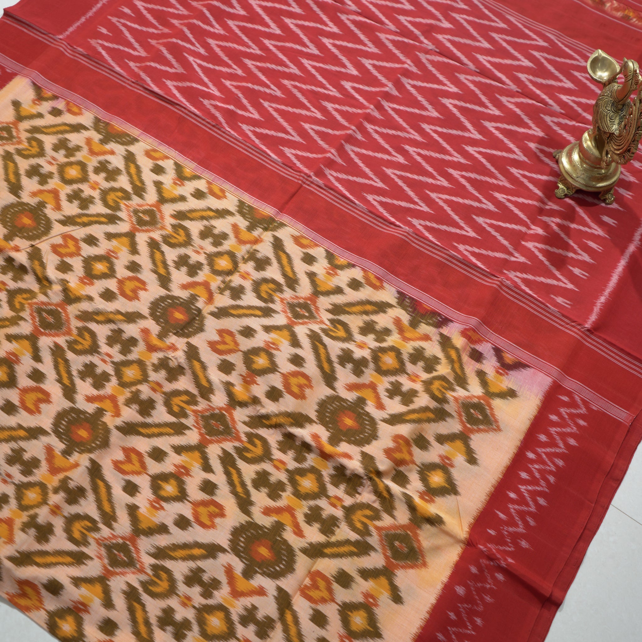 Multicolor - MERCERISED COTTON HANDLOOM POCHAMPALLY IKAT SAREE 06