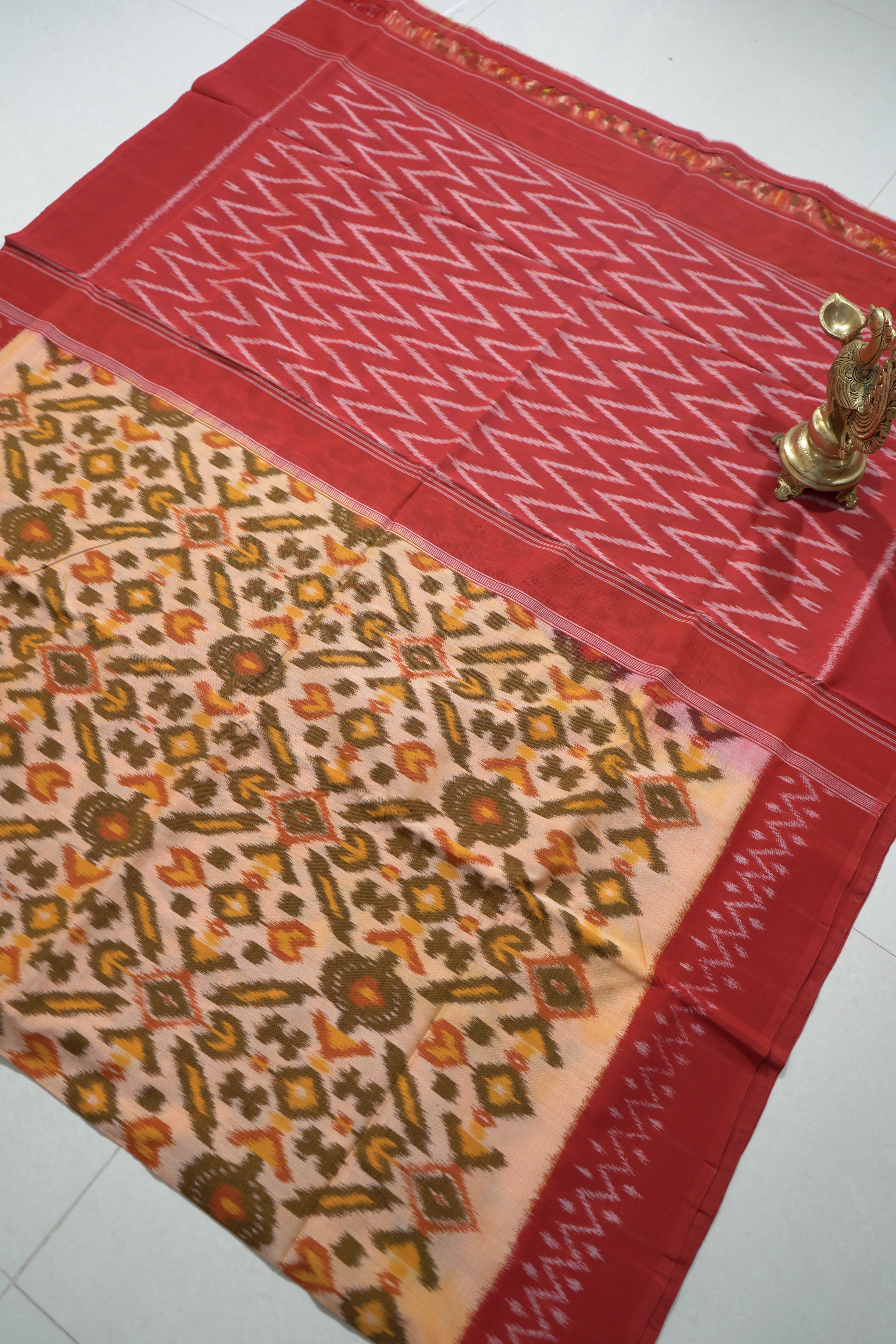 Multicolor - MERCERISED COTTON HANDLOOM POCHAMPALLY IKAT SAREE 06