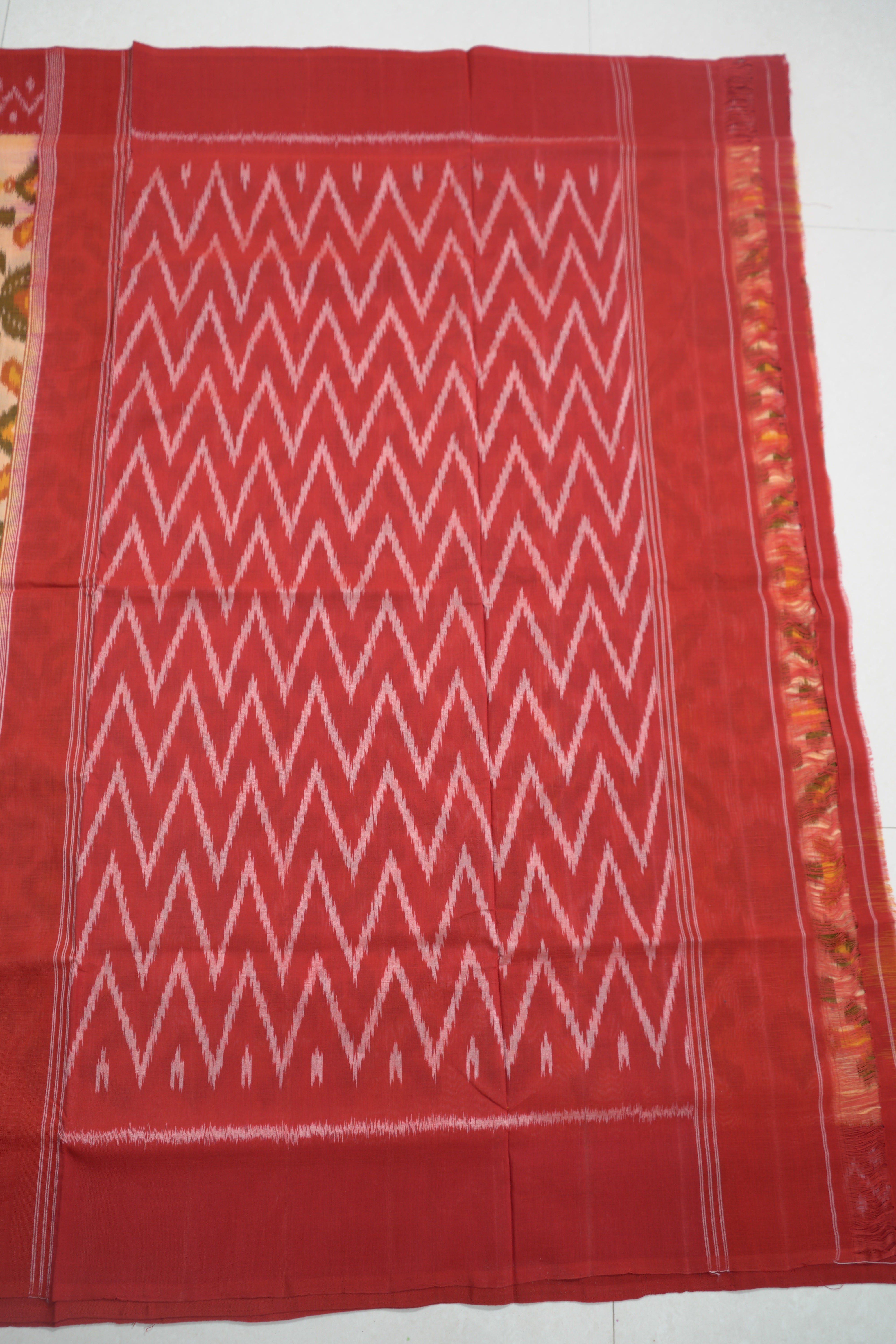 Multicolor - MERCERISED COTTON HANDLOOM POCHAMPALLY IKAT SAREE 06