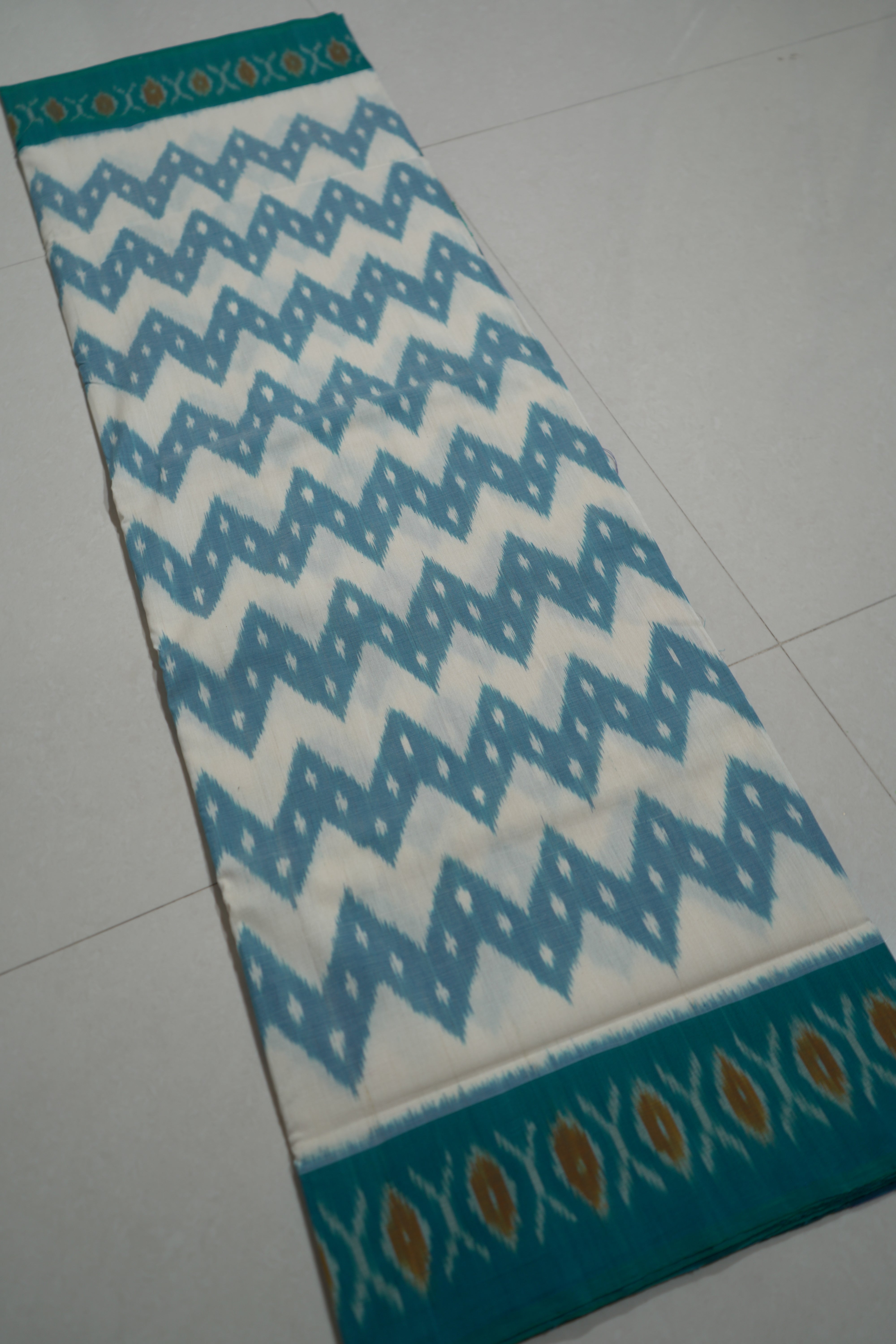 Multicolor - MERCERISED COTTON HANDLOOM POCHAMPALLY IKAT SAREE 05