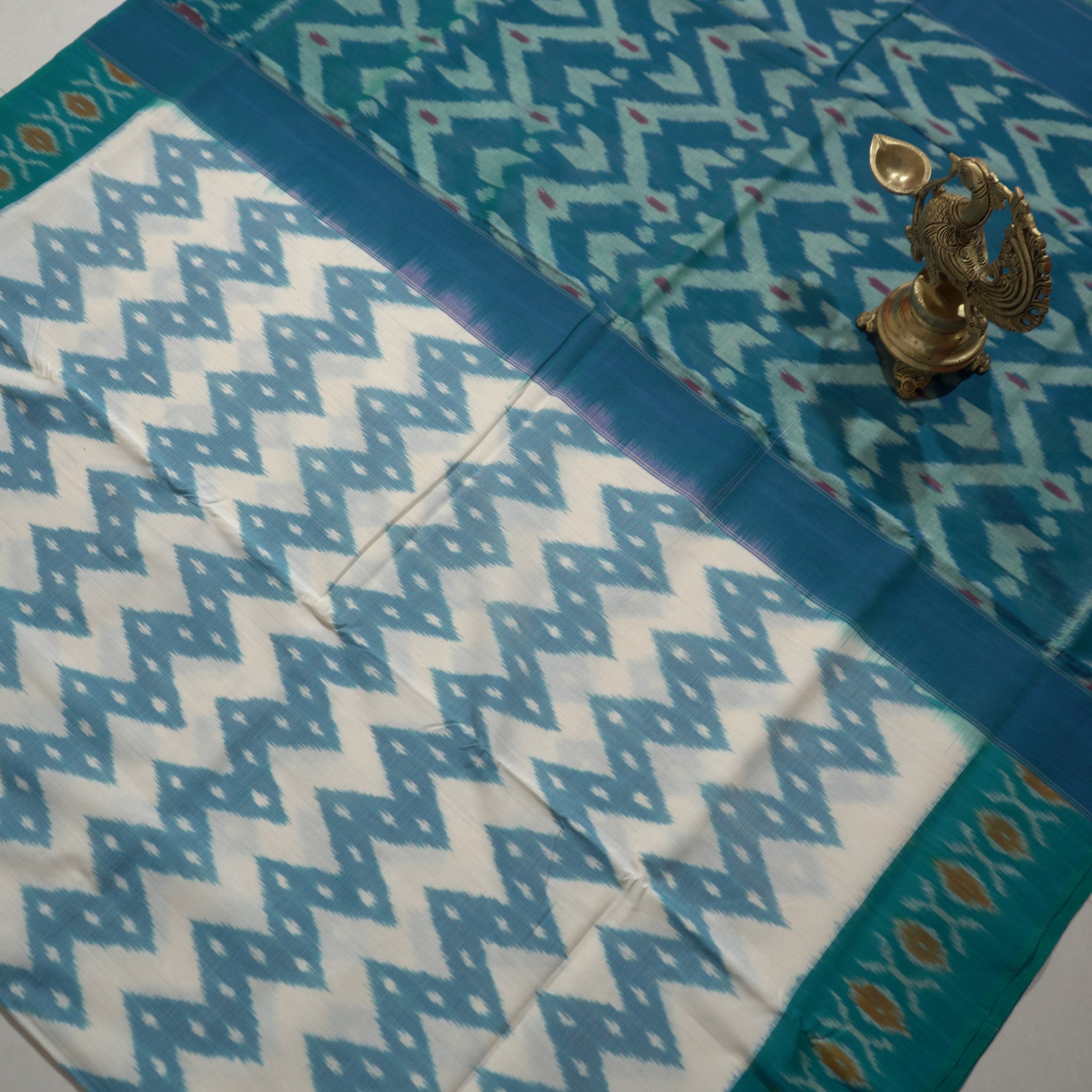 Multicolor - MERCERISED COTTON HANDLOOM POCHAMPALLY IKAT SAREE 05