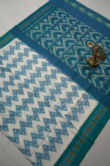 Multicolor - MERCERISED COTTON HANDLOOM POCHAMPALLY IKAT SAREE 05