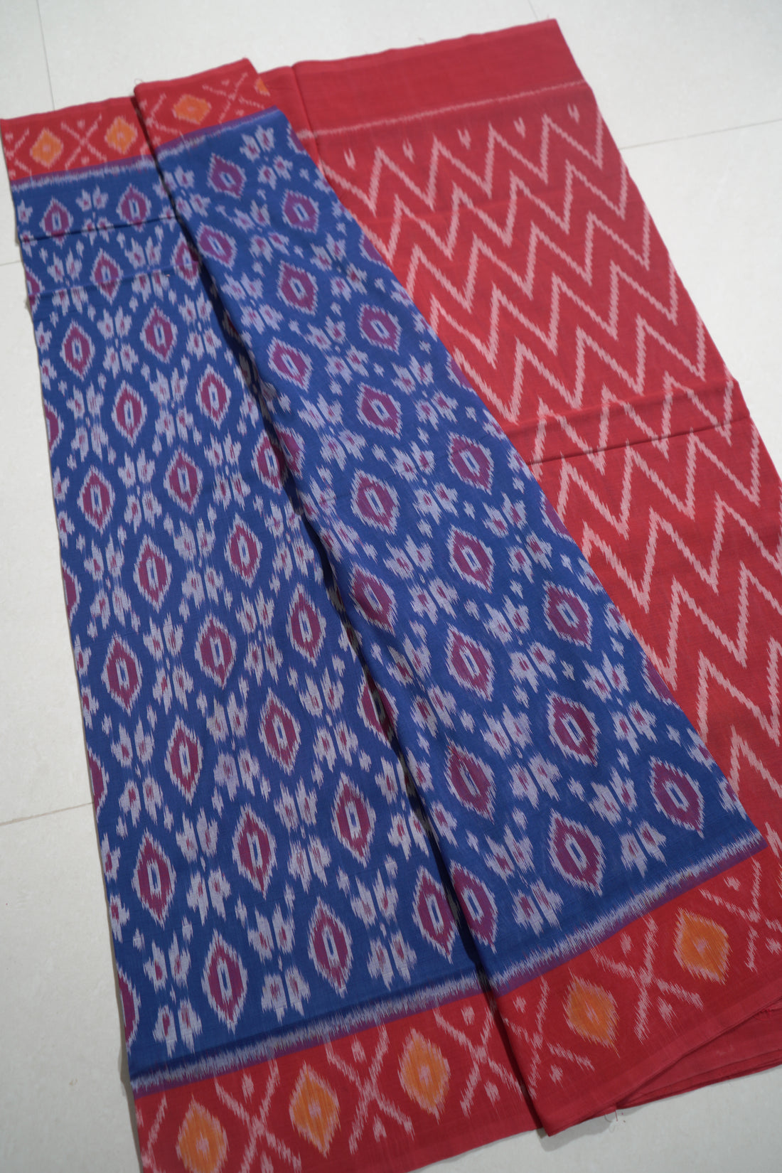 Multicolor - MERCERISED COTTON HANDLOOM POCHAMPALLY IKAT SAREE 04