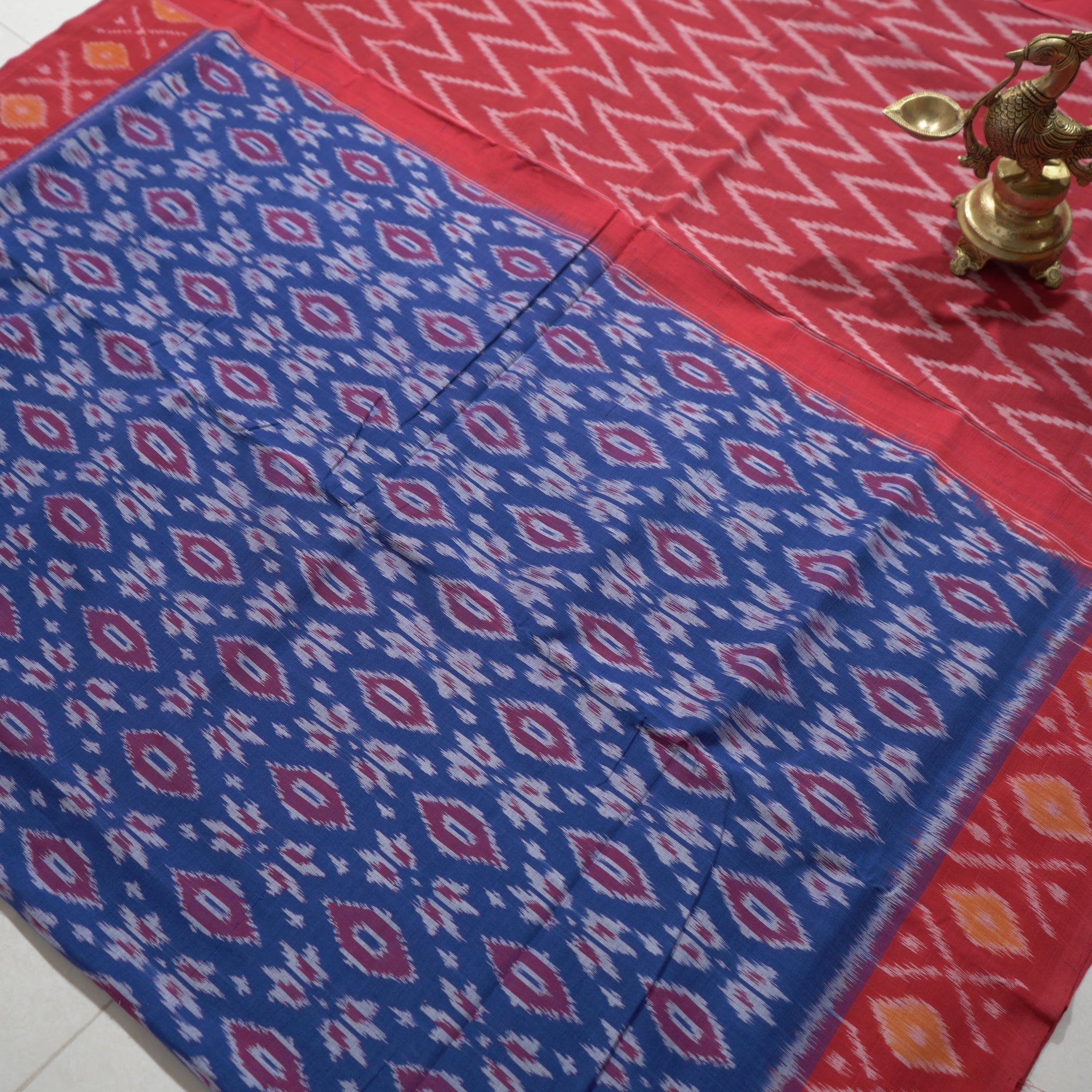 Multicolor - MERCERISED COTTON HANDLOOM POCHAMPALLY IKAT SAREE 04
