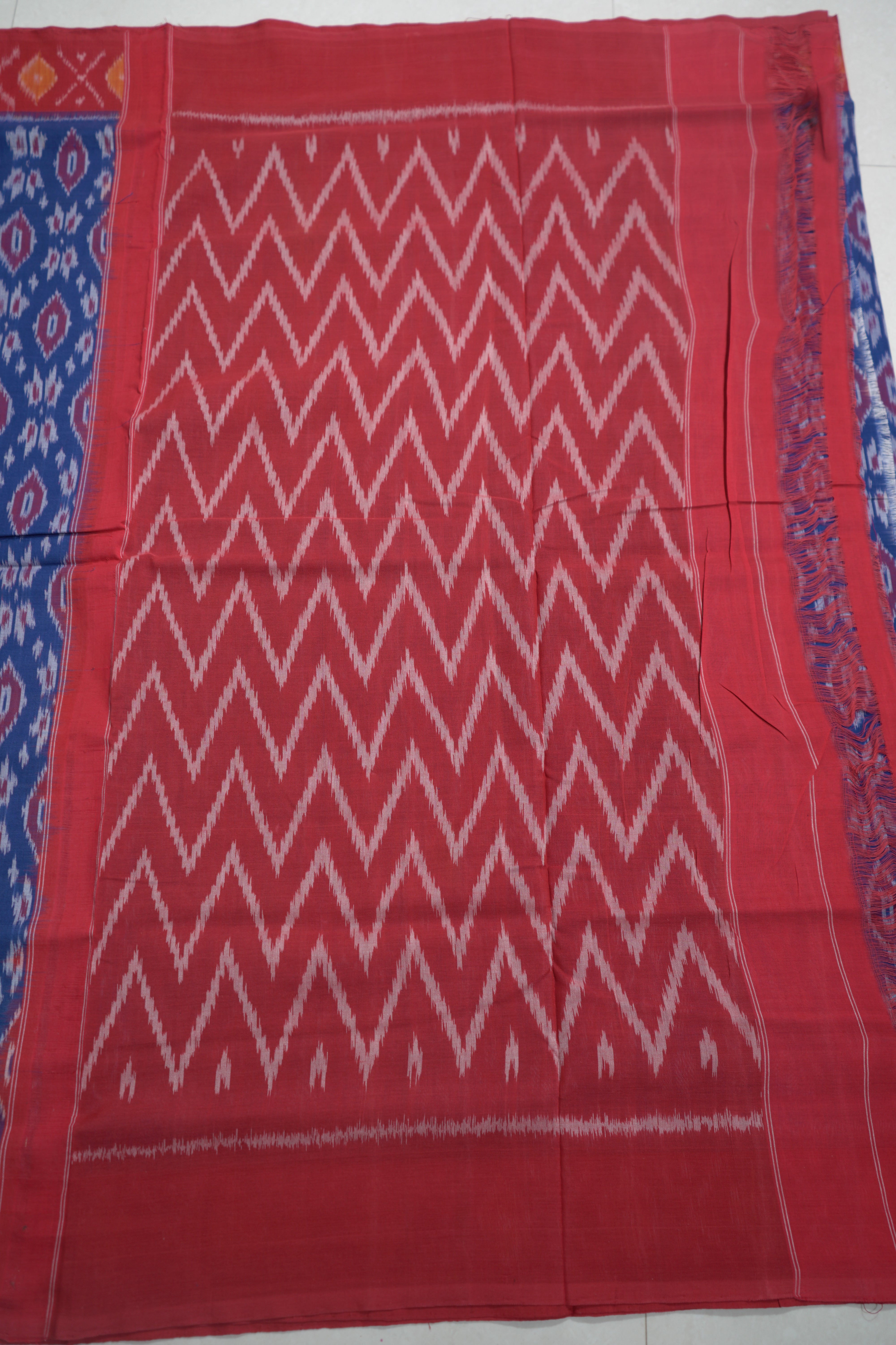 Multicolor - MERCERISED COTTON HANDLOOM POCHAMPALLY IKAT SAREE 04