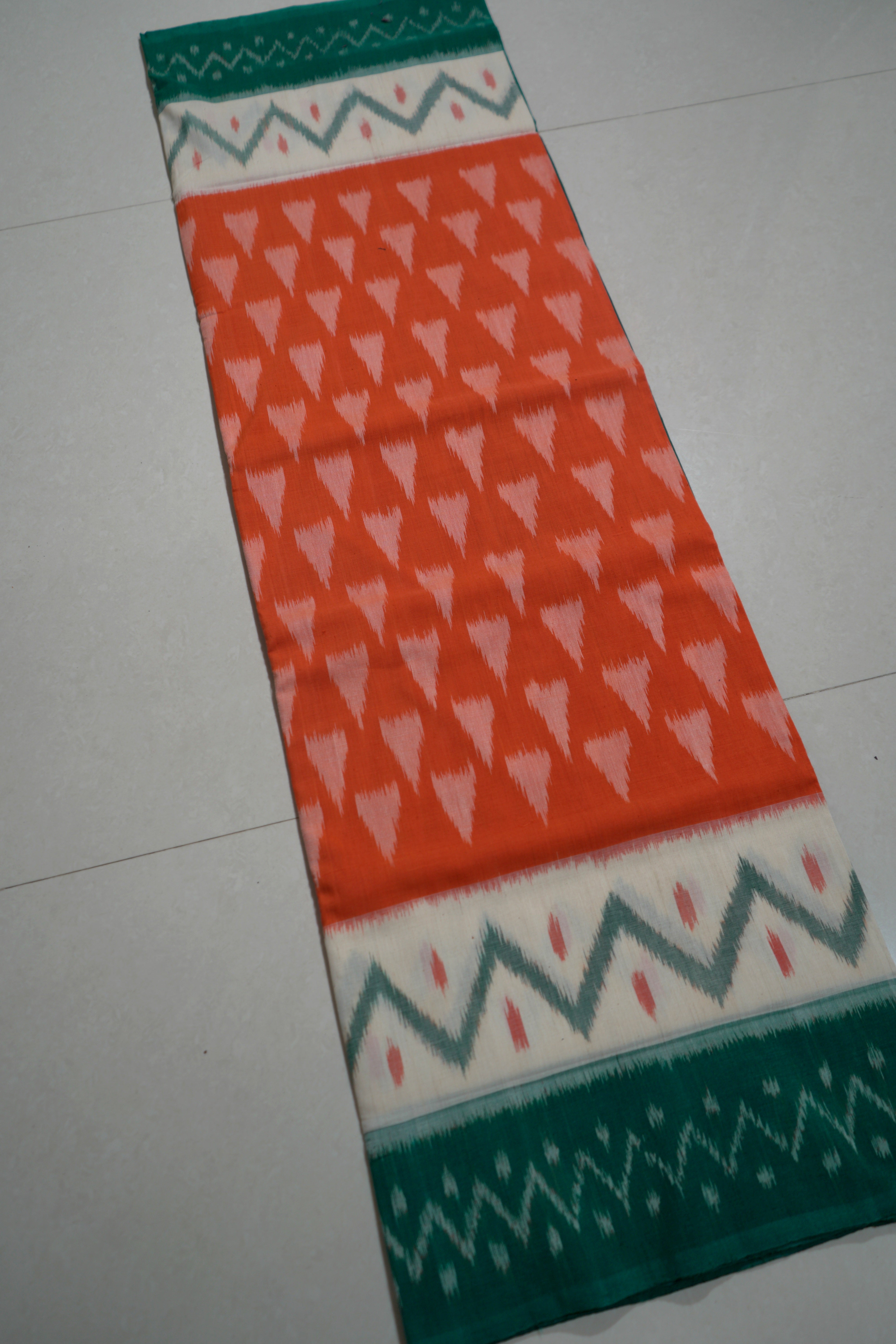 Multicolor - MERCERISED COTTON HANDLOOM POCHAMPALLY IKAT SAREE 02