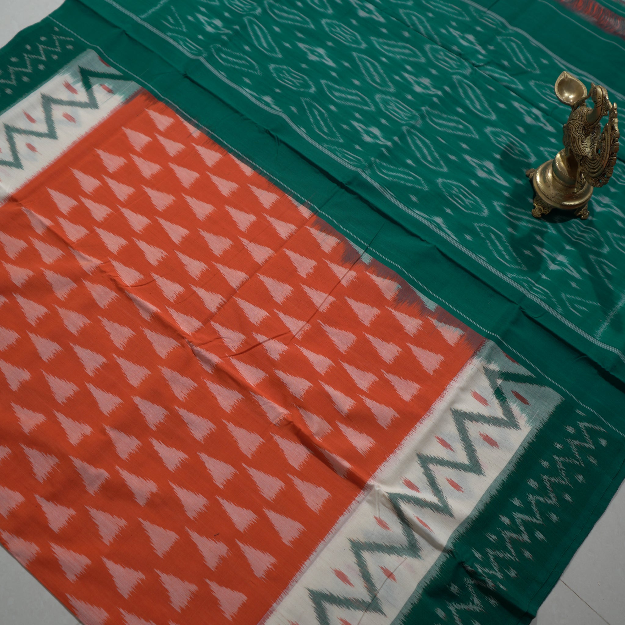 Multicolor - MERCERISED COTTON HANDLOOM POCHAMPALLY IKAT SAREE 02