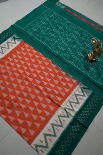 Multicolor - MERCERISED COTTON HANDLOOM POCHAMPALLY IKAT SAREE 02